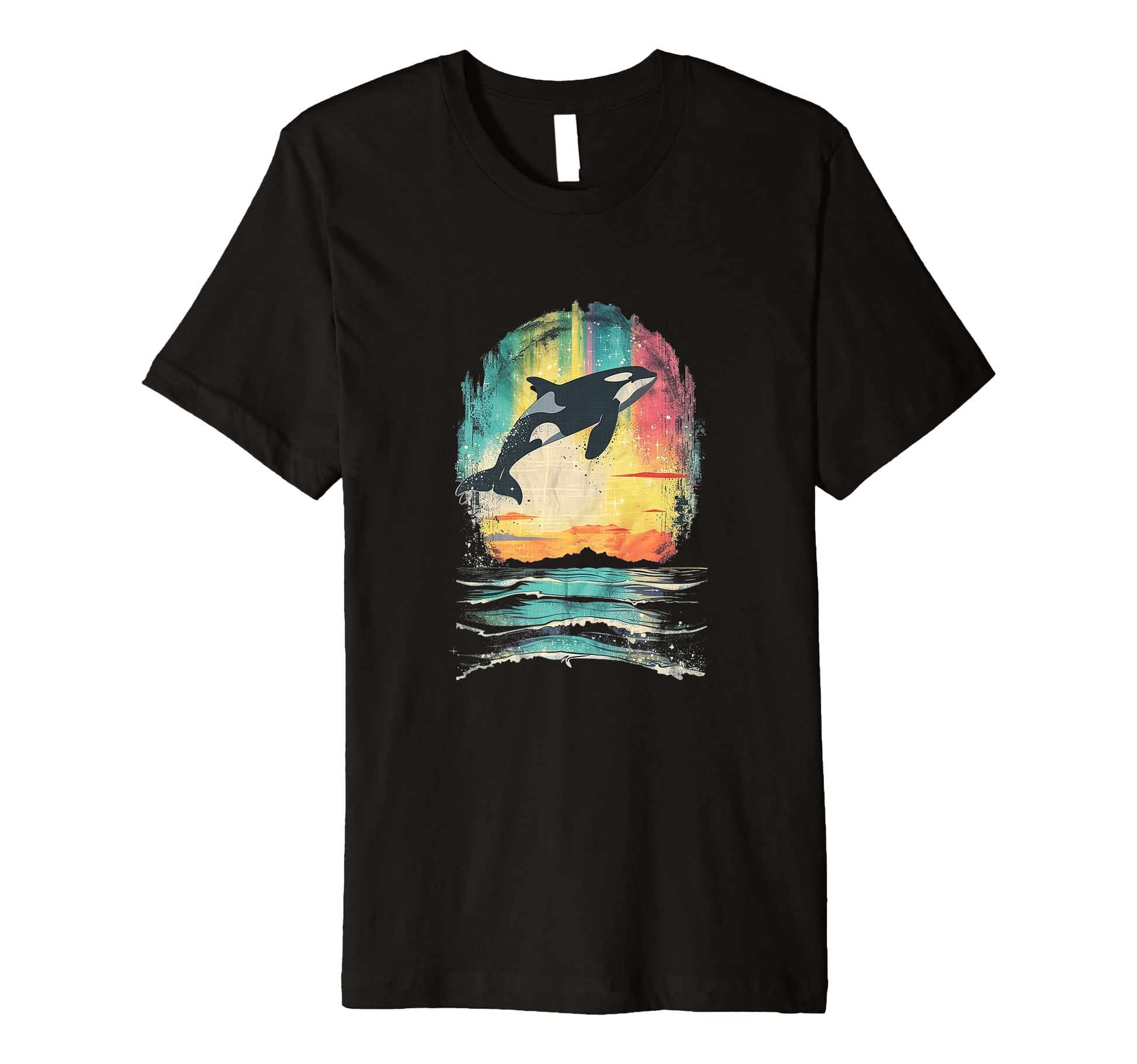 Orca S Featuring Rainbow Orca T-Shirt - Fun Novelty Design Unisex - T-Shirt, Sweatshirt, Hoodie