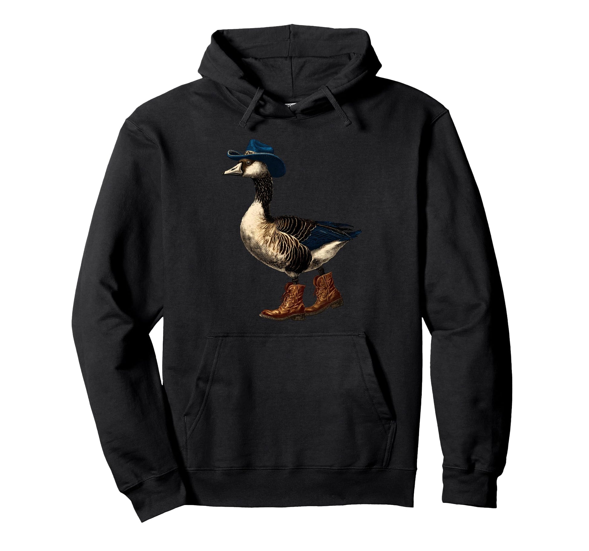Country Cowboy Goose Rodeo Cowgirl Hoodie - Minimalist Print for Adults - T-Shirt, Sweatshirt, Hoodie