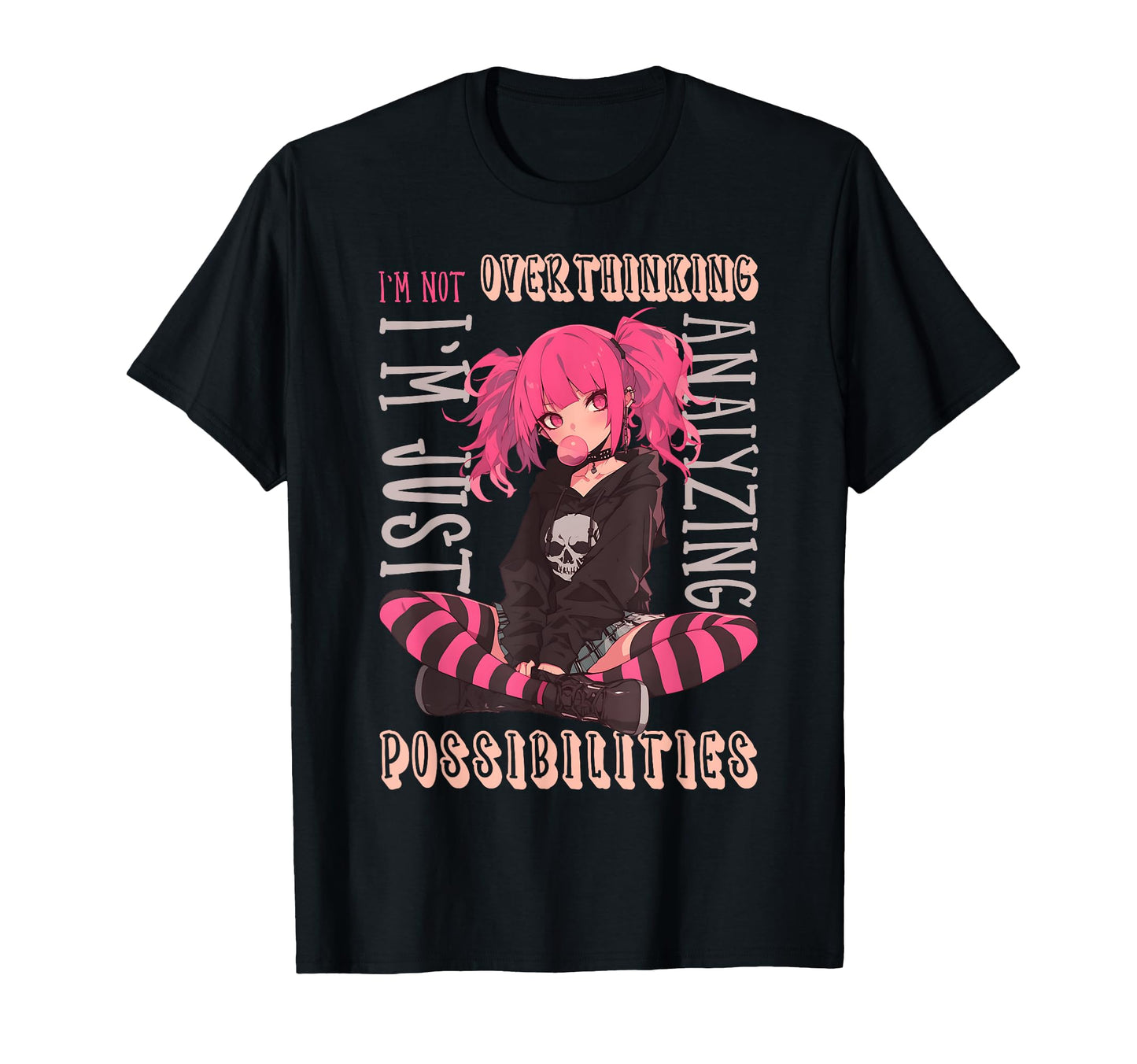 Overthinking Anime Aesthetic E T-Shirt - Casual Everyday Wear Unisex - T-Shirt, Sweatshirt, Hoodie