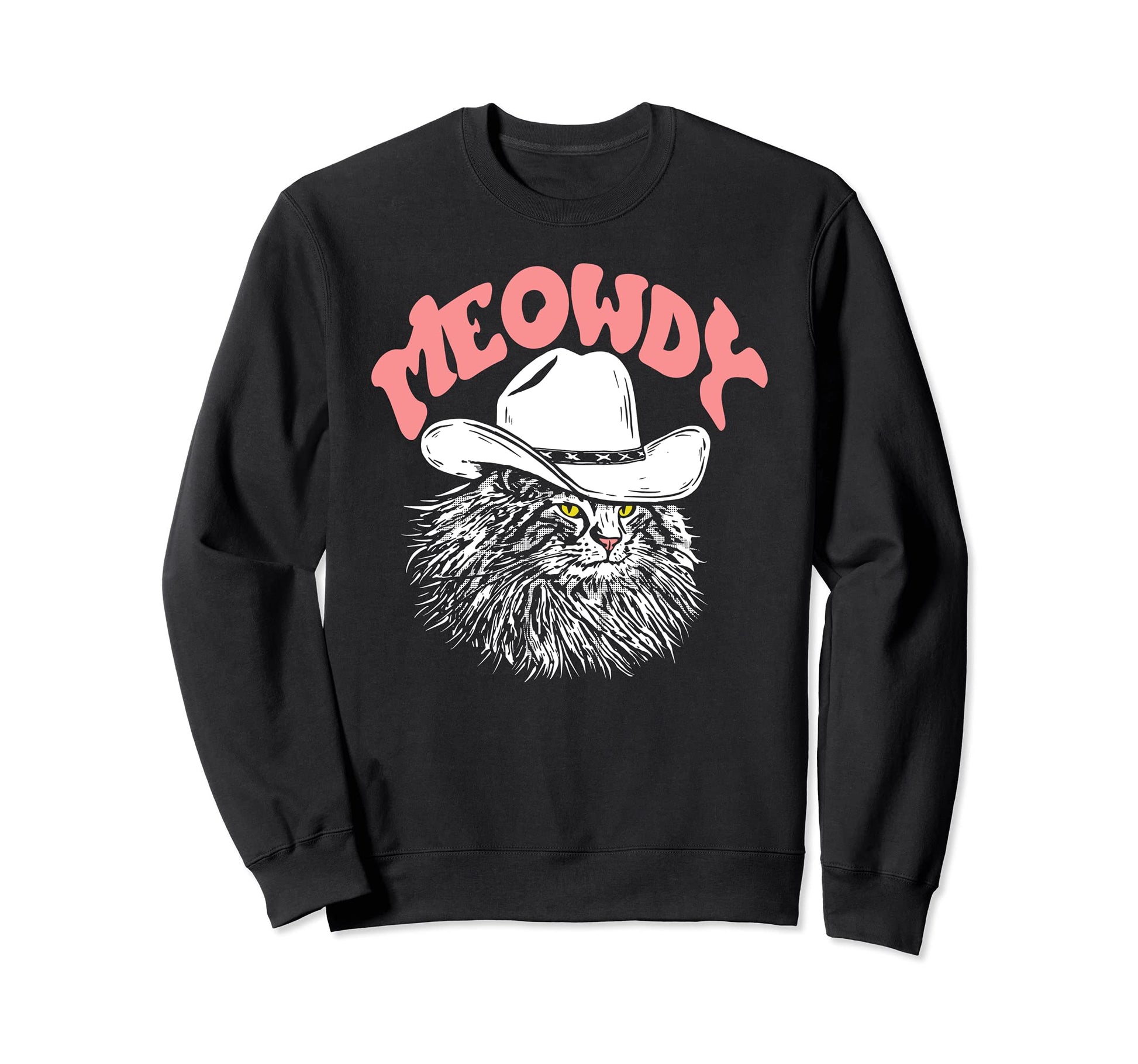 Meowdy Funny Country Music Sweatshirt - Casual Everyday Wear for Adults - T-Shirt, Sweatshirt, Hoodie