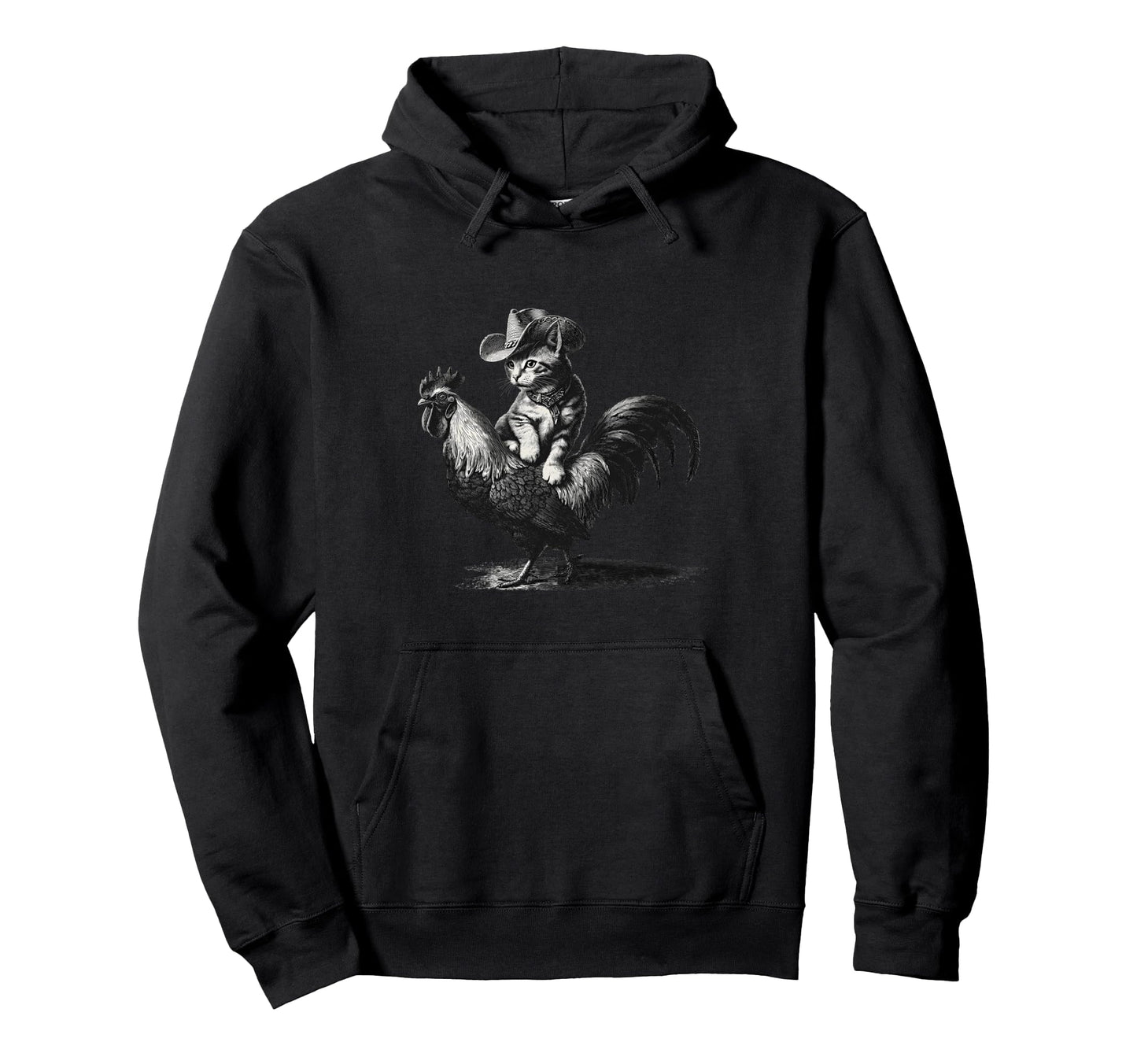Country Western Cowgirl Funny Cowboy Cat Hoodie - Fun Novelty Design Unisex - T-Shirt, Sweatshirt, Hoodie