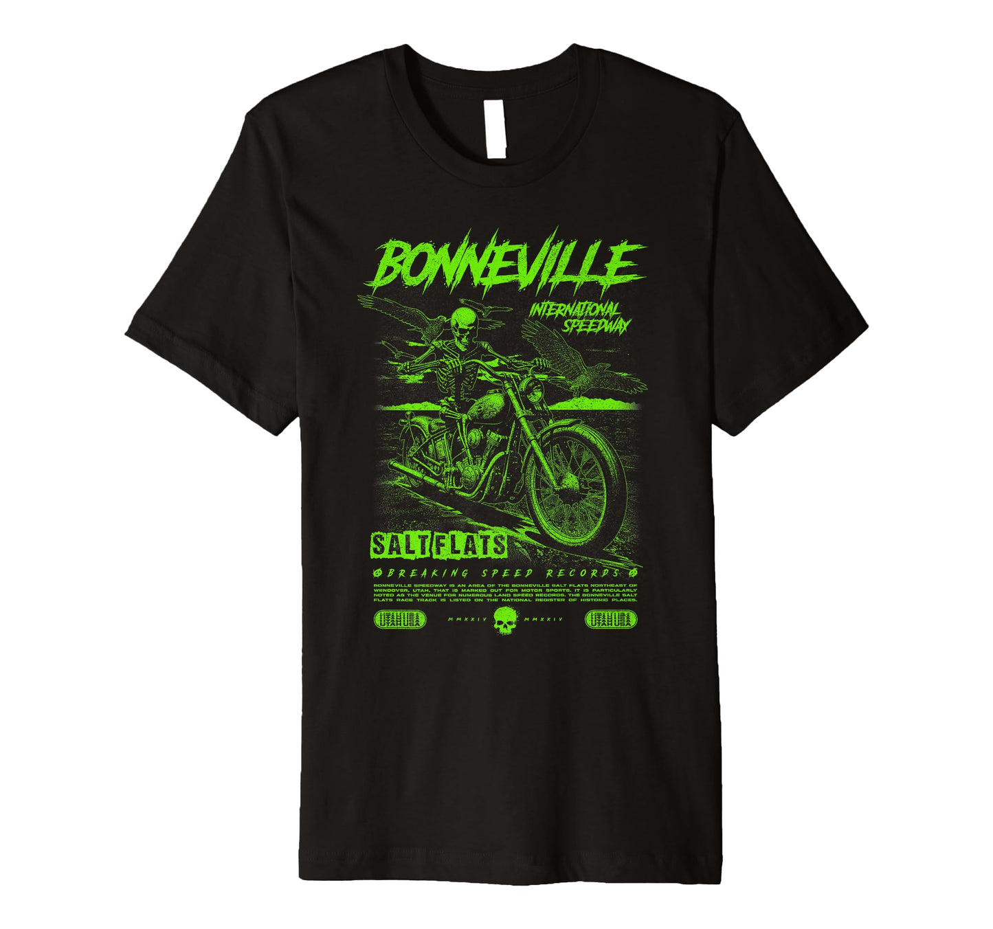 Bonneville Salt Flats Motorcycle T-Shirt - Streetwear Style for Adults - T-Shirt, Sweatshirt, Hoodie