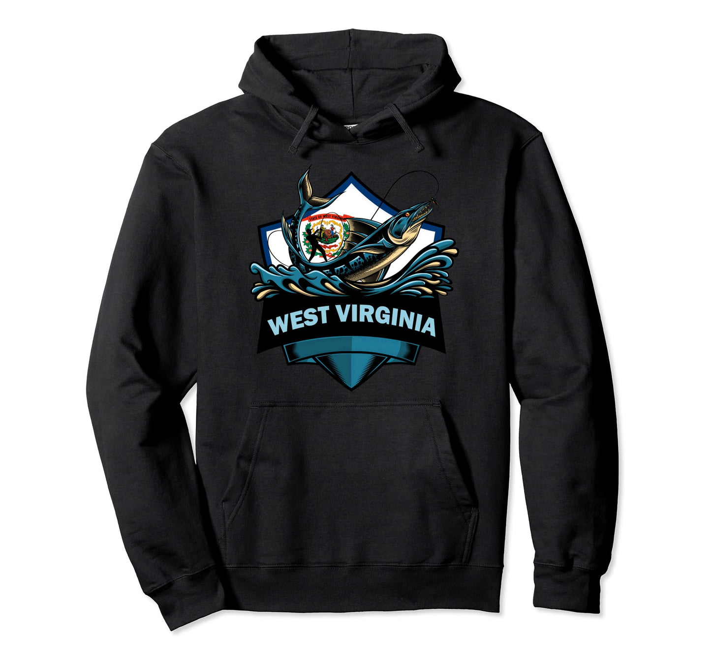 Fishing West Virginia West Virginia Hoodie - Streetwear Style Men Women - T-Shirt, Sweatshirt, Hoodie