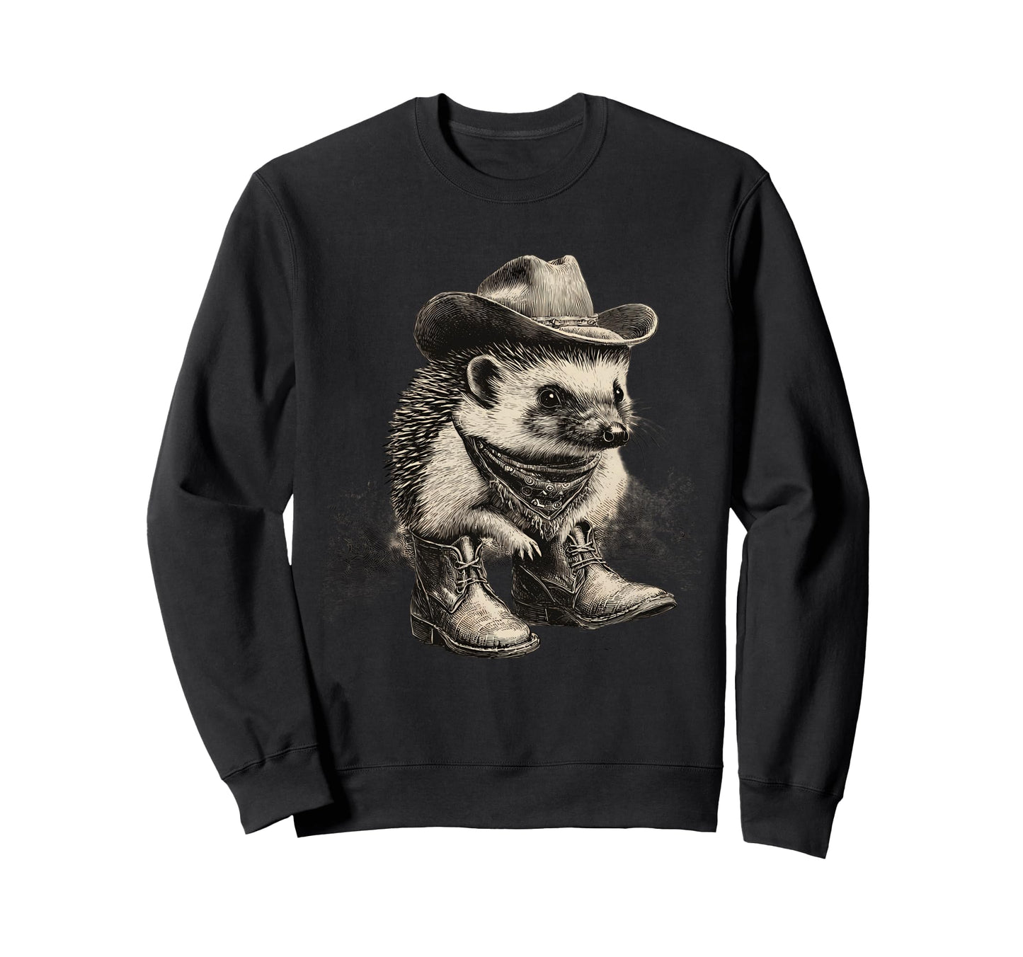 Country Cowboy Hedgehog Rodeo Sweatshirt - Streetwear Style Men Women - T-Shirt, Sweatshirt, Hoodie