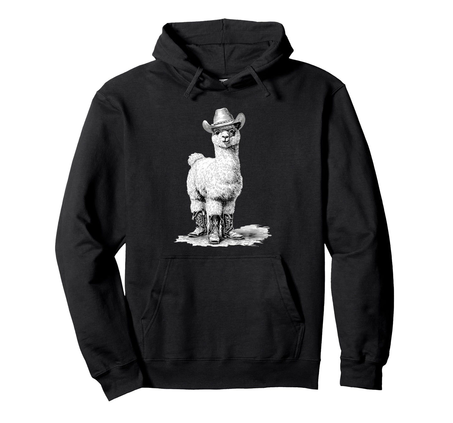 Llama Cowboy Rodeo Cowgirl Western Hoodie - Streetwear Style Unisex - T-Shirt, Sweatshirt, Hoodie