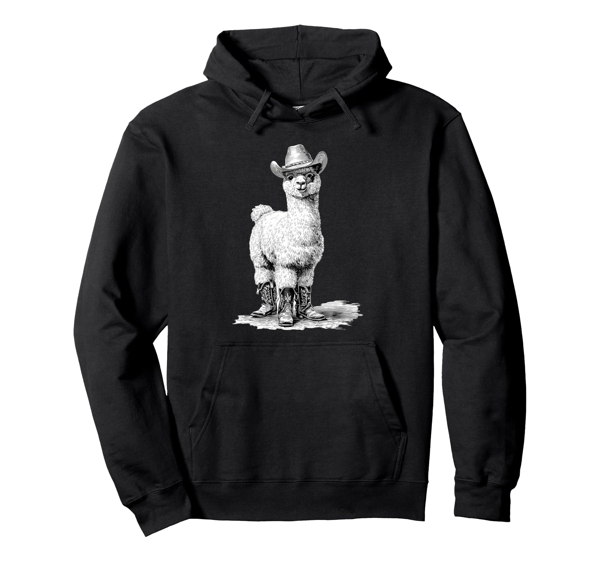 Llama Cowboy Rodeo Cowgirl Western Hoodie - Streetwear Style Unisex - T-Shirt, Sweatshirt, Hoodie
