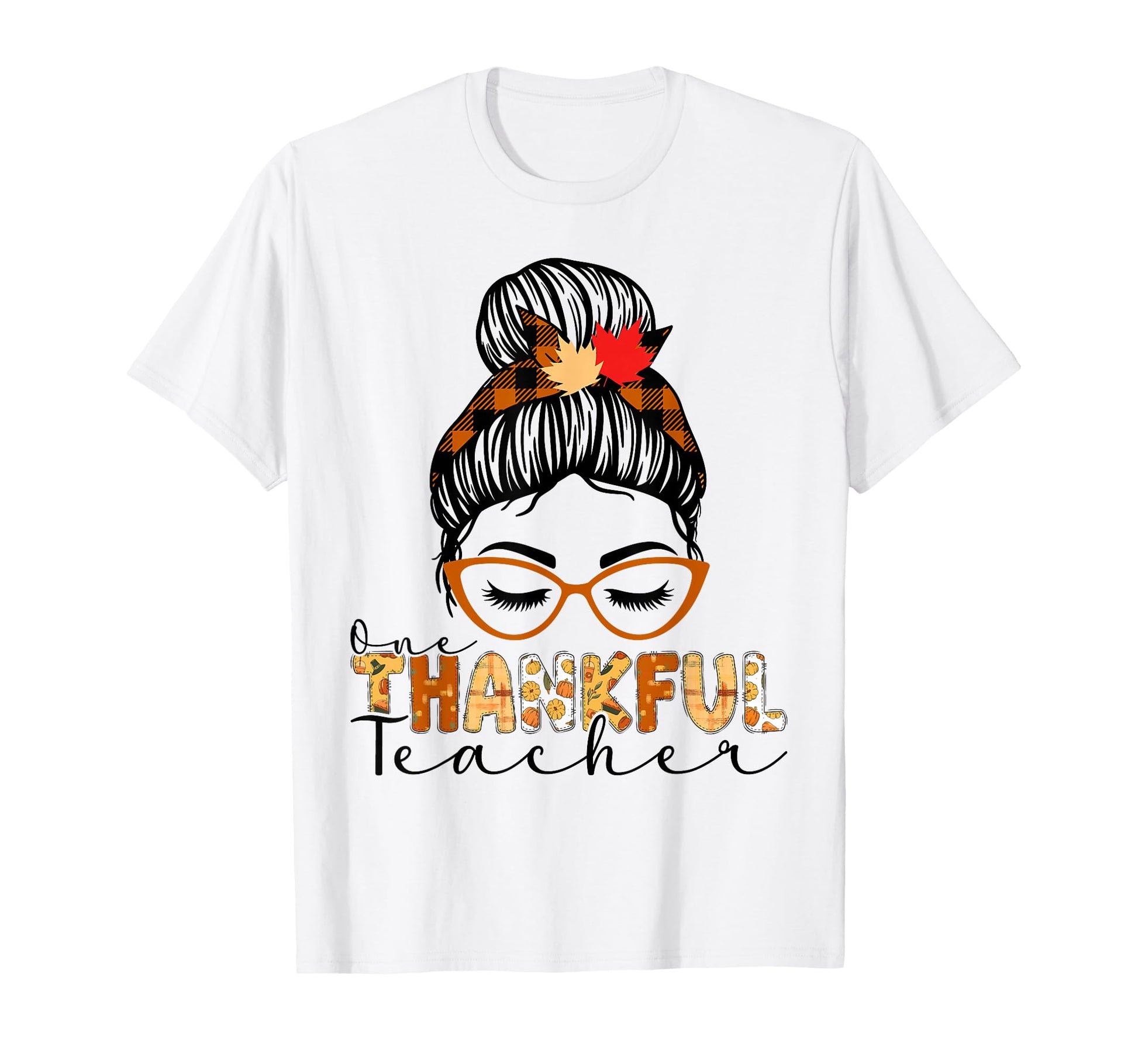 One Thankful Teacher Rainbow T-Shirt - Fun Novelty Design for Adults - T-Shirt, Sweatshirt, Hoodie