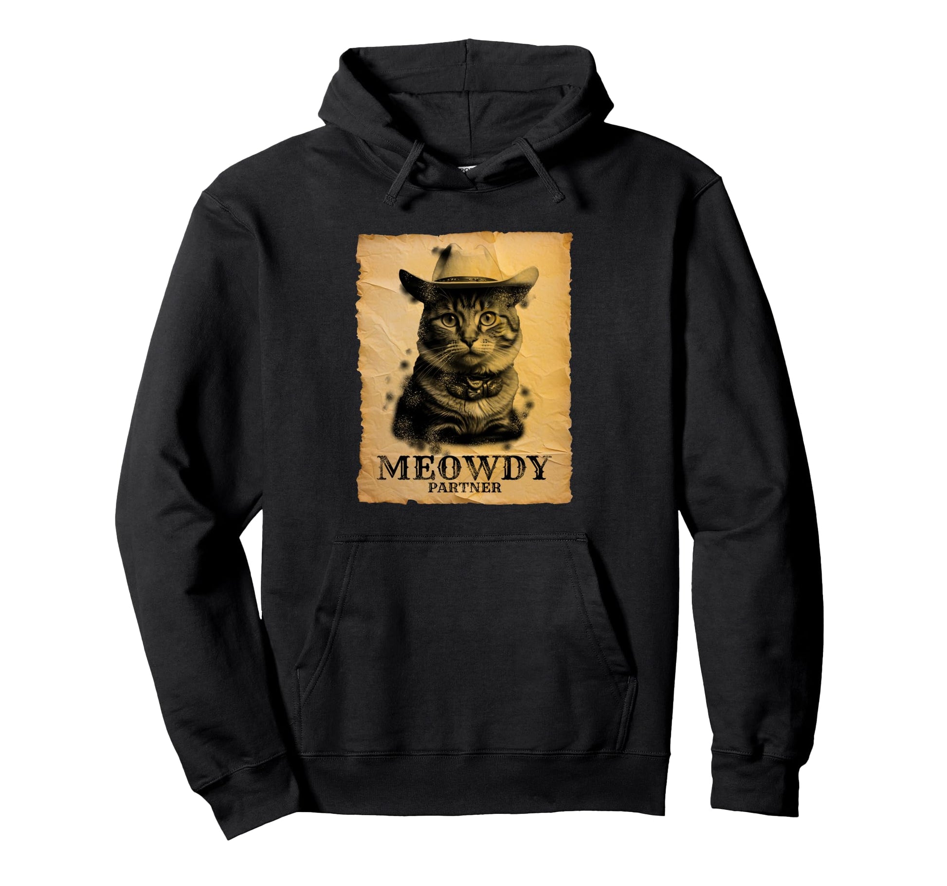 Cowboy Cat Old Sweatshirt - Aesthetic Graphic for Adults - T-Shirt, Sweatshirt, Hoodie