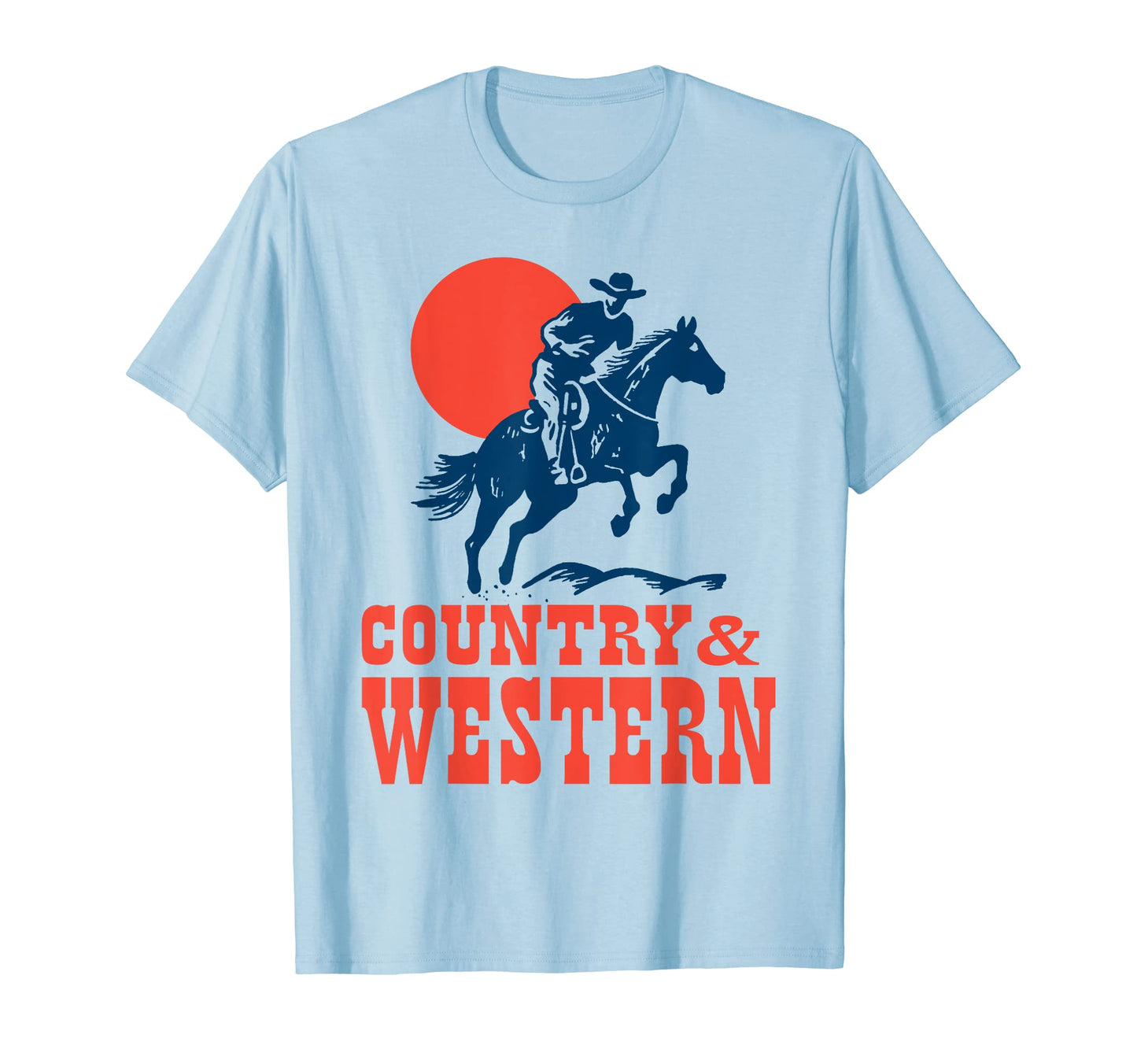 Country Western Cowboy Gunslinger Horse T-Shirt - Graphic Print Unisex - T-Shirt, Sweatshirt, Hoodie