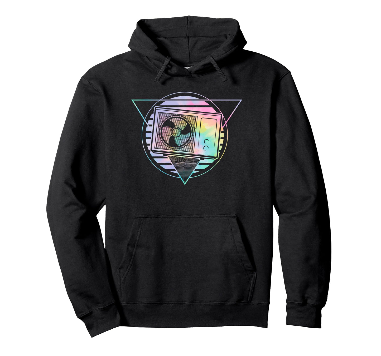 Futuristic Ac Mechanic Synthwave Hoodie - Fun Novelty Design Men Women - T-Shirt, Sweatshirt, Hoodie