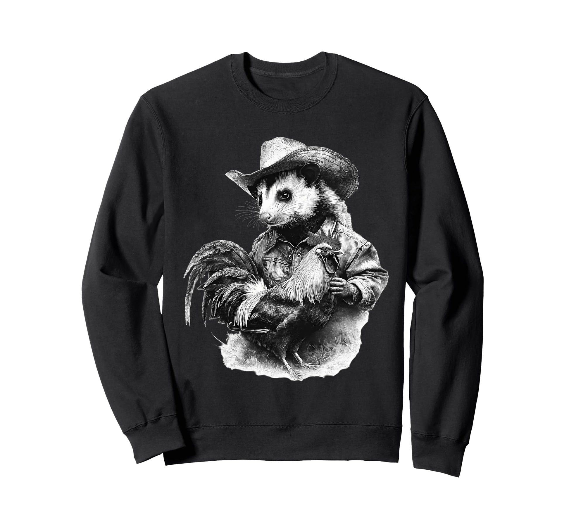 Country Cowboy Opossum Rodeo Possum Sweatshirt - Aesthetic Graphic Unisex - T-Shirt, Sweatshirt, Hoodie