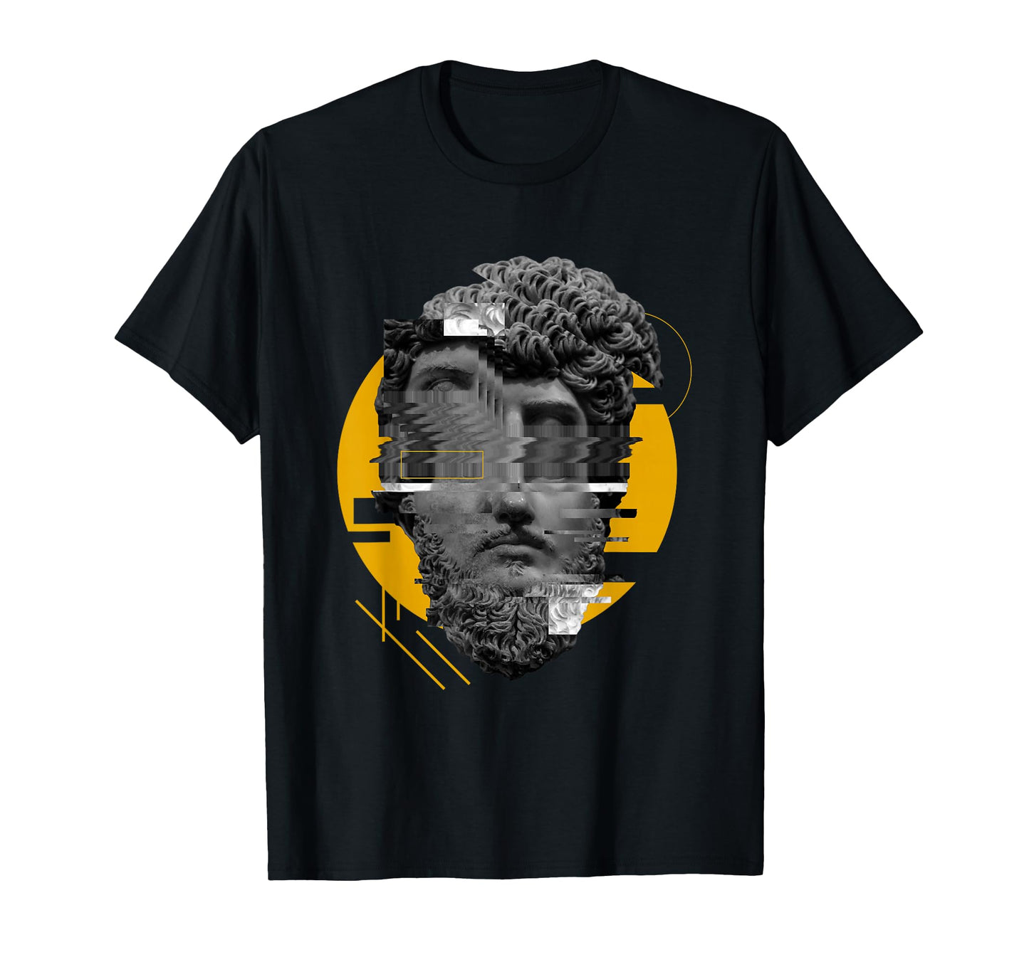 Glitch Statue Vaporwave Aesthetic T-Shirt - Aesthetic Graphic for Adults - T-Shirt, Sweatshirt, Hoodie