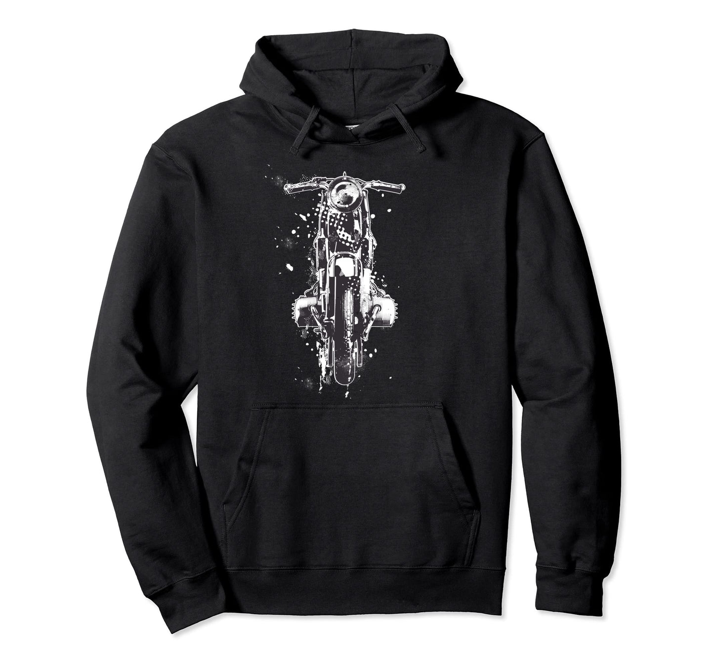 American Cafe Racer Motorcycle Splatter Hoodie - Trendy Graphic for Adults - T-Shirt, Sweatshirt, Hoodie