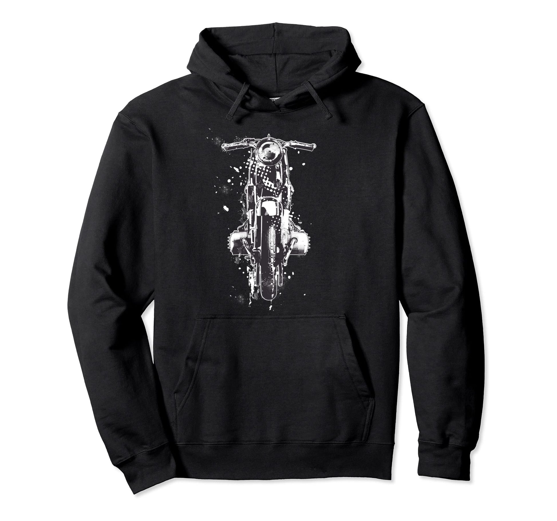 American Cafe Racer Motorcycle Splatter Hoodie - Trendy Graphic for Adults - T-Shirt, Sweatshirt, Hoodie