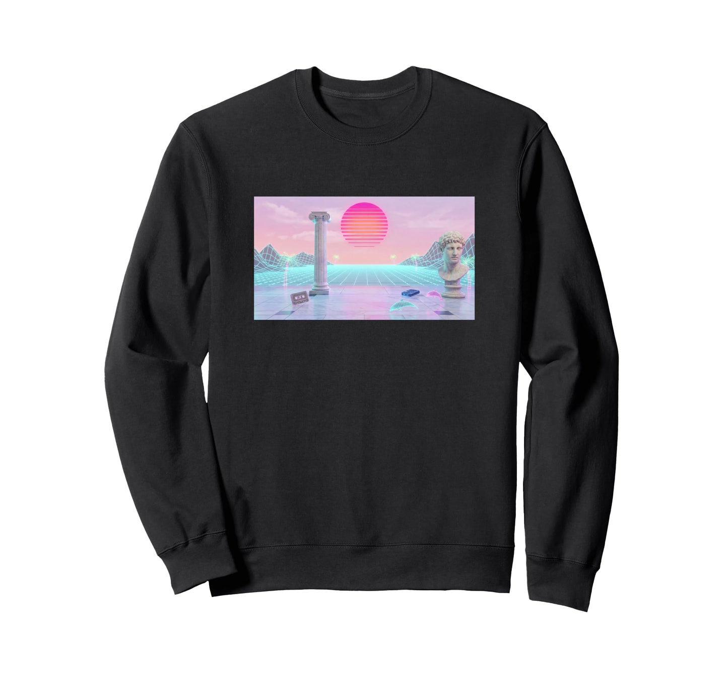 Vaporwave Aesthetic Trippy Sweatshirt - Casual Everyday Wear for Adults - T-Shirt, Sweatshirt, Hoodie