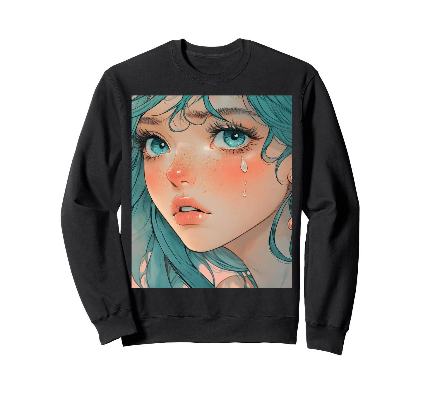 Anime Vaporwave Egirl Aesthetic Sweatshirt - Unique Graphic Unisex - T-Shirt, Sweatshirt, Hoodie
