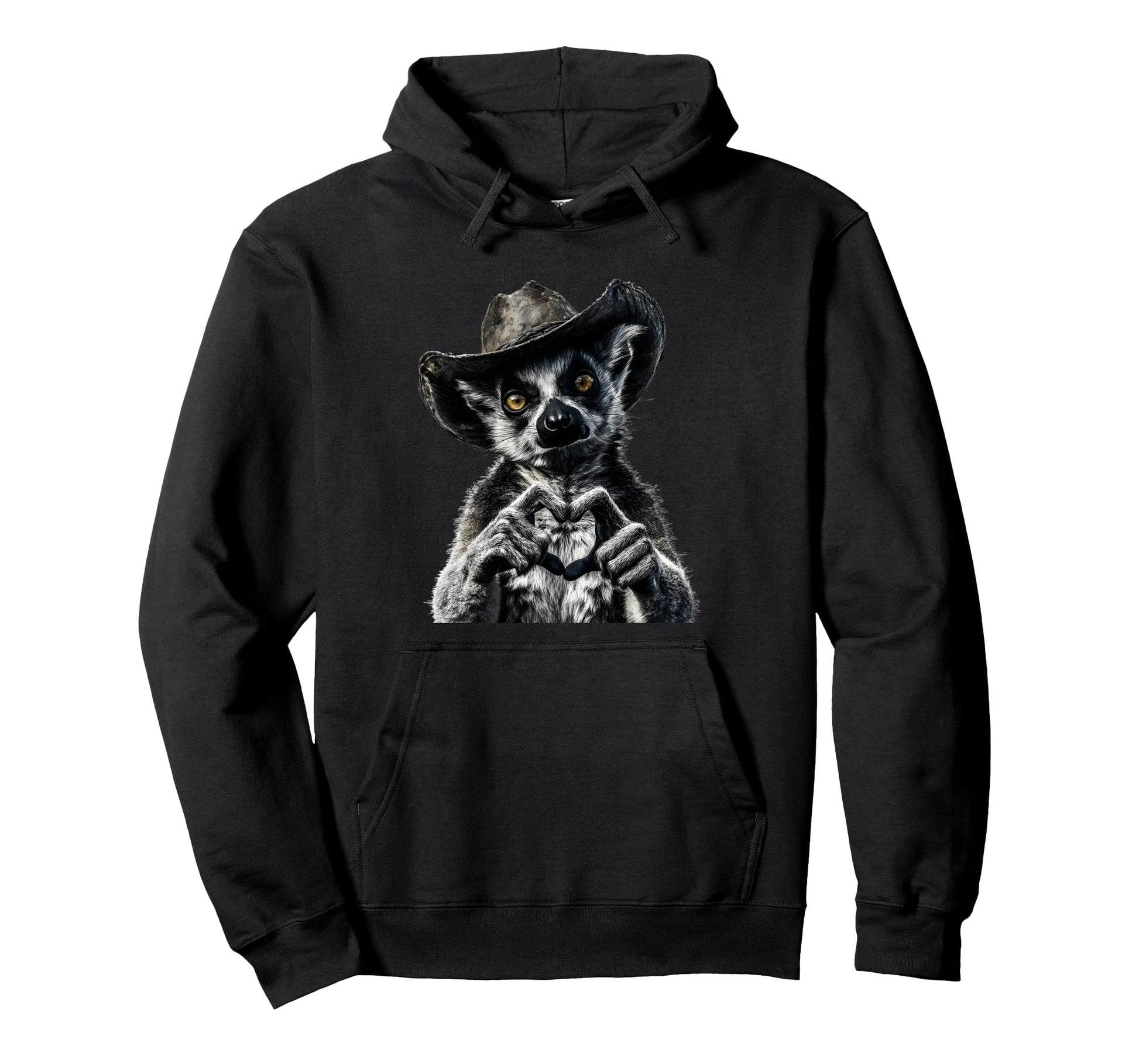 Lemur Cowboy Rodeo Cowgirl Western Country Hoodie - Novelty Apparel Unisex - T-Shirt, Sweatshirt, Hoodie