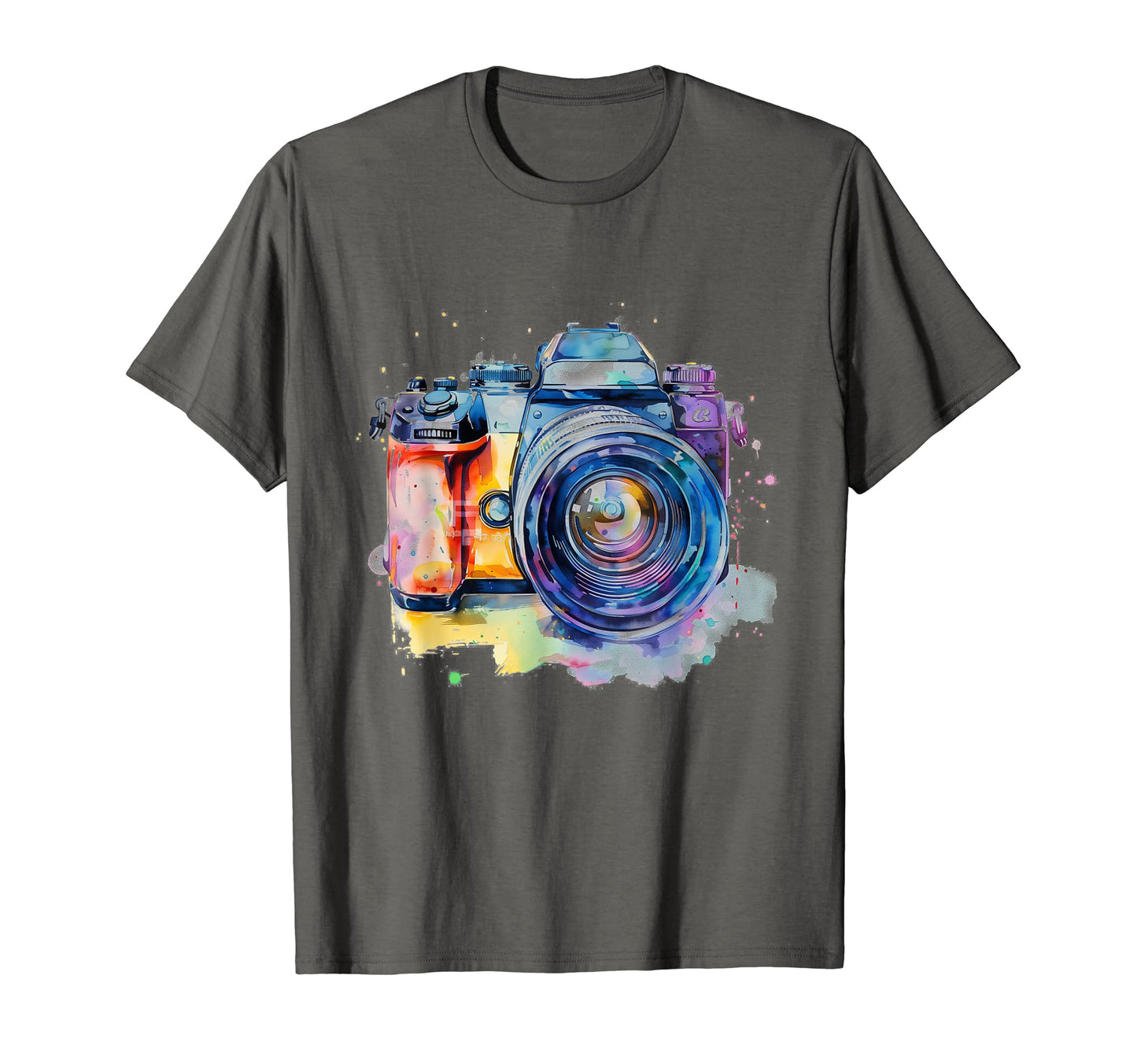 Camera Photography Watercolor Art T-Shirt - Minimalist Print Unisex - T-Shirt, Sweatshirt, Hoodie