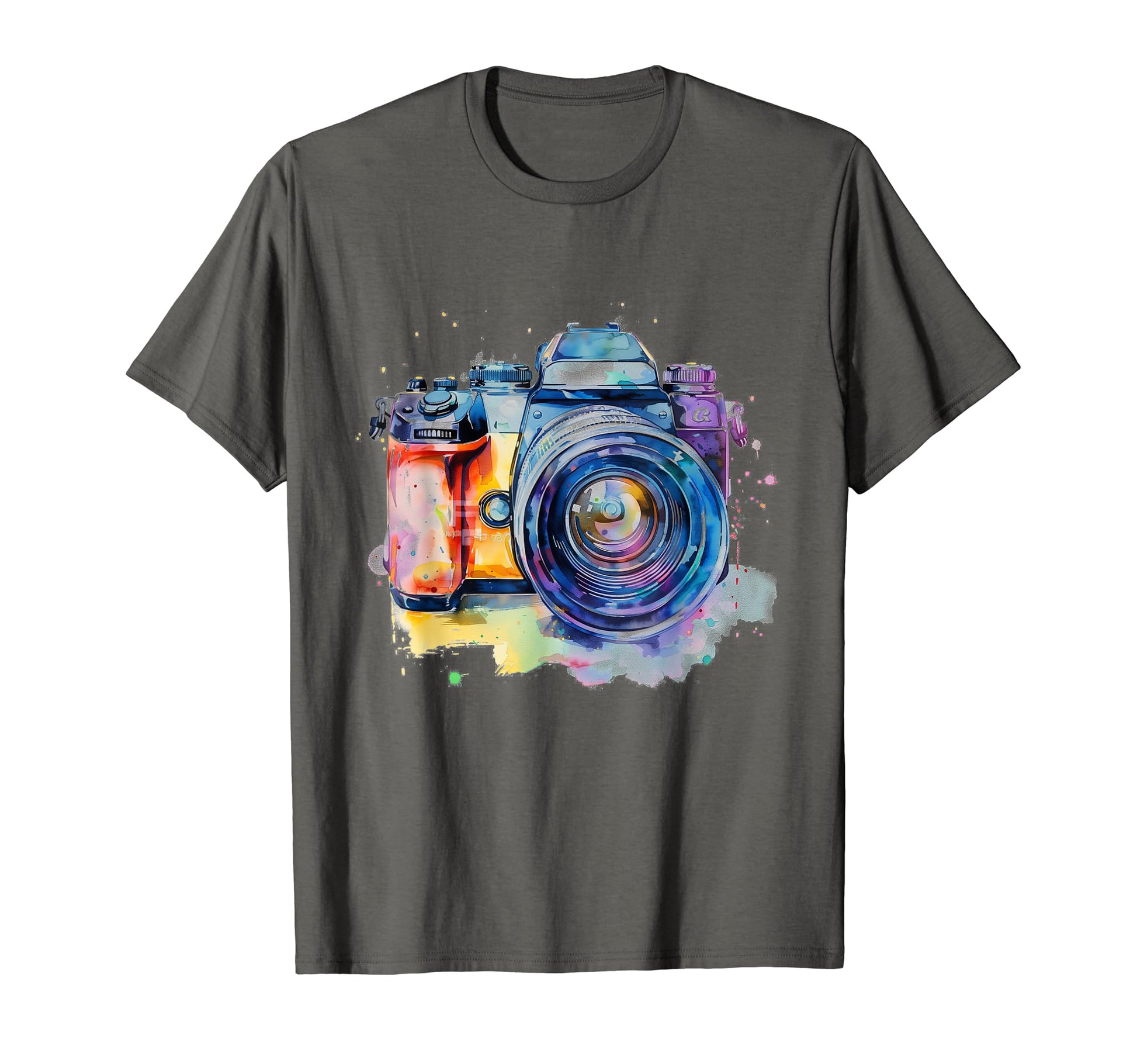 Camera Photography Watercolor Art T-Shirt - Minimalist Print Unisex - T-Shirt, Sweatshirt, Hoodie