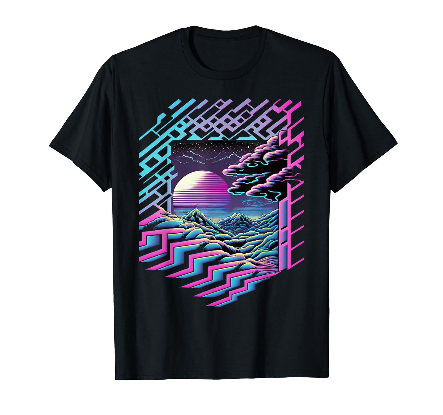 Vaporwave Aesthetics Psychedelic T-Shirt - Trendy Graphic for Adults - T-Shirt, Sweatshirt, Hoodie