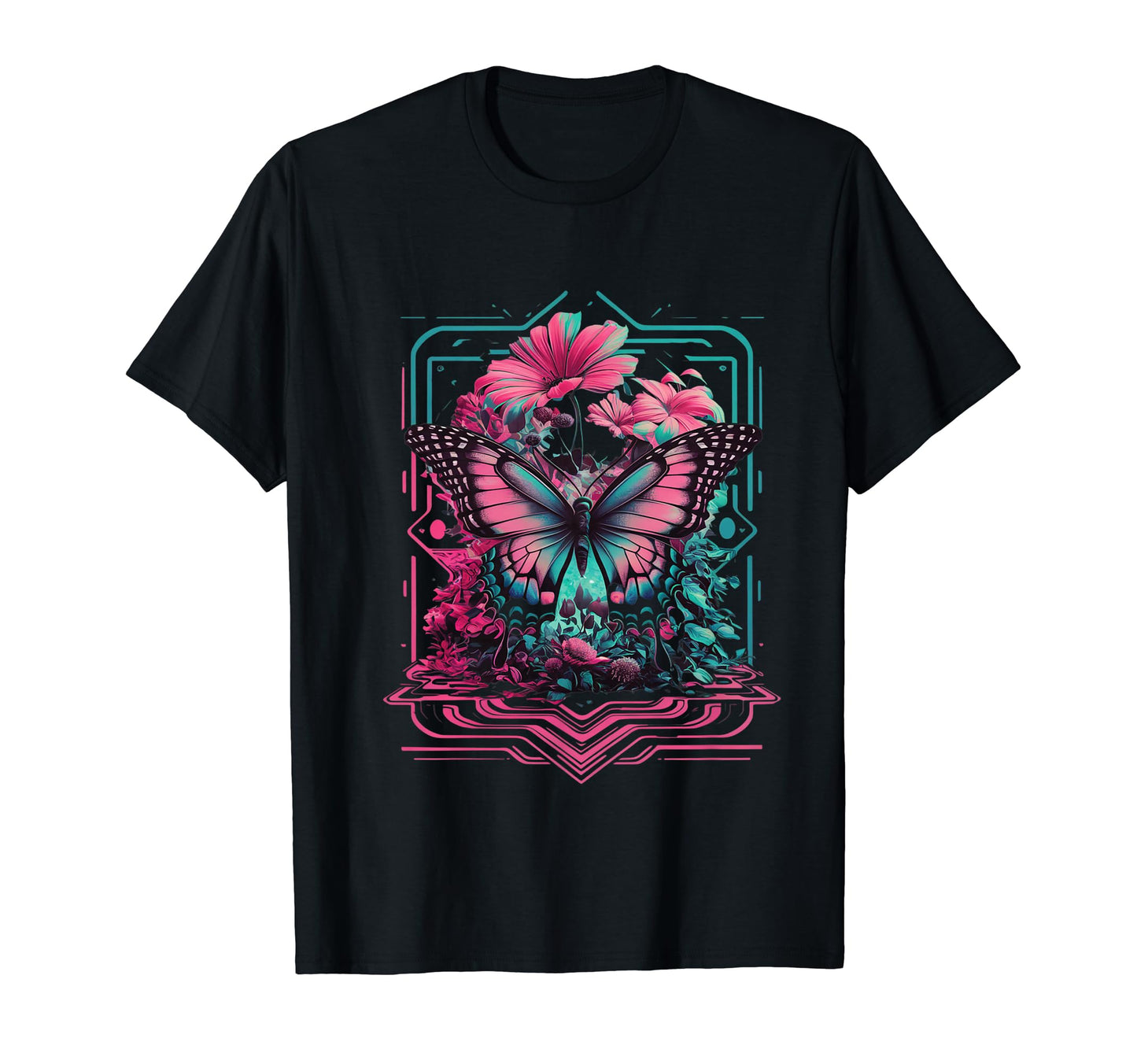 Butterfly Pastel Vaporwave Butterfly T-Shirt - Custom Art Print Unisex - T-Shirt, Sweatshirt, Hoodie