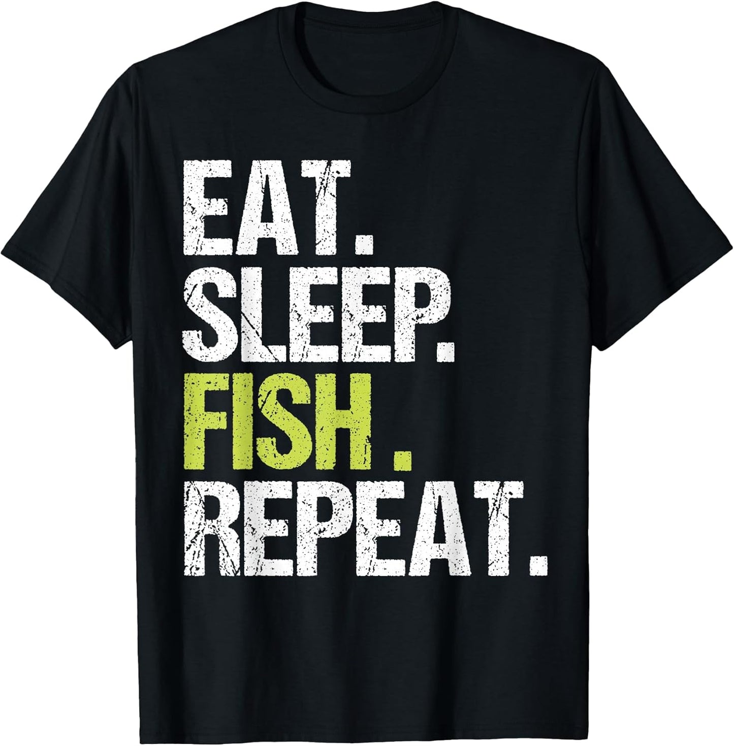 Eat Sleep Fish Repeat Fishing Fisherman Gift - Adult & Kids T-Shirts, Sweatshirts & Hoodies apparel design preview 1