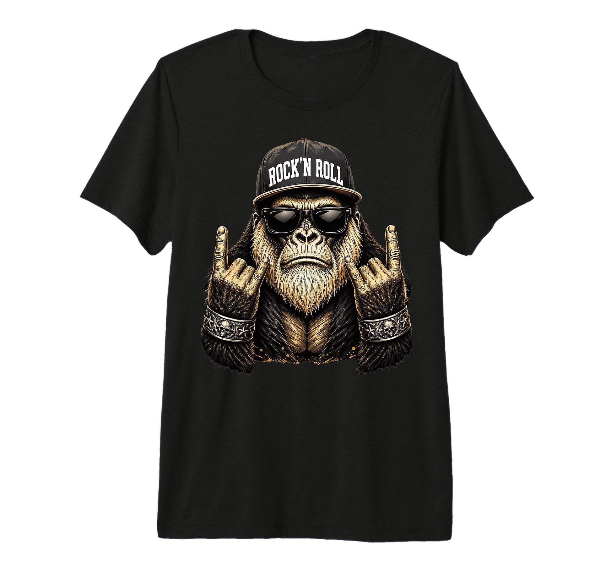 Bigfoot Rock Sasquatch Heavy Metal T-Shirt - Minimalist Print for Adults - T-Shirt, Sweatshirt, Hoodie