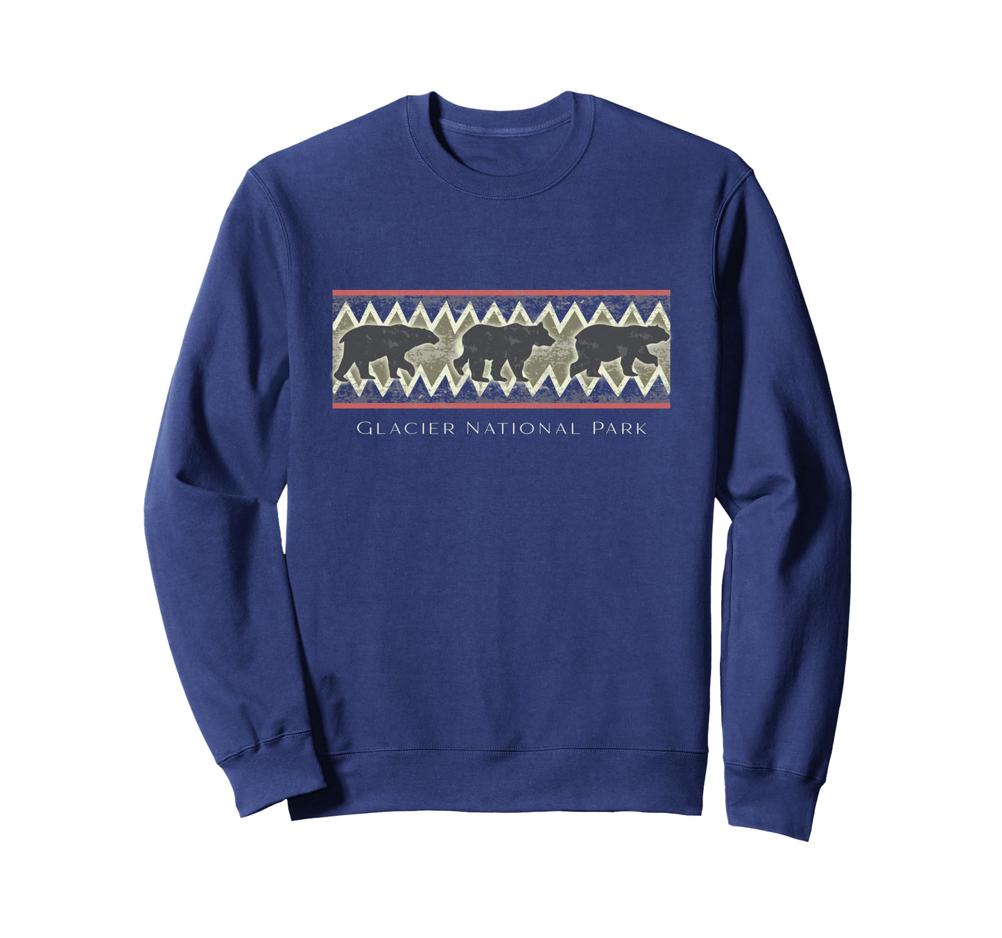 Glacier National Park Bear Sweatshirt - Fun Novelty Design Unisex - T-Shirt, Sweatshirt, Hoodie
