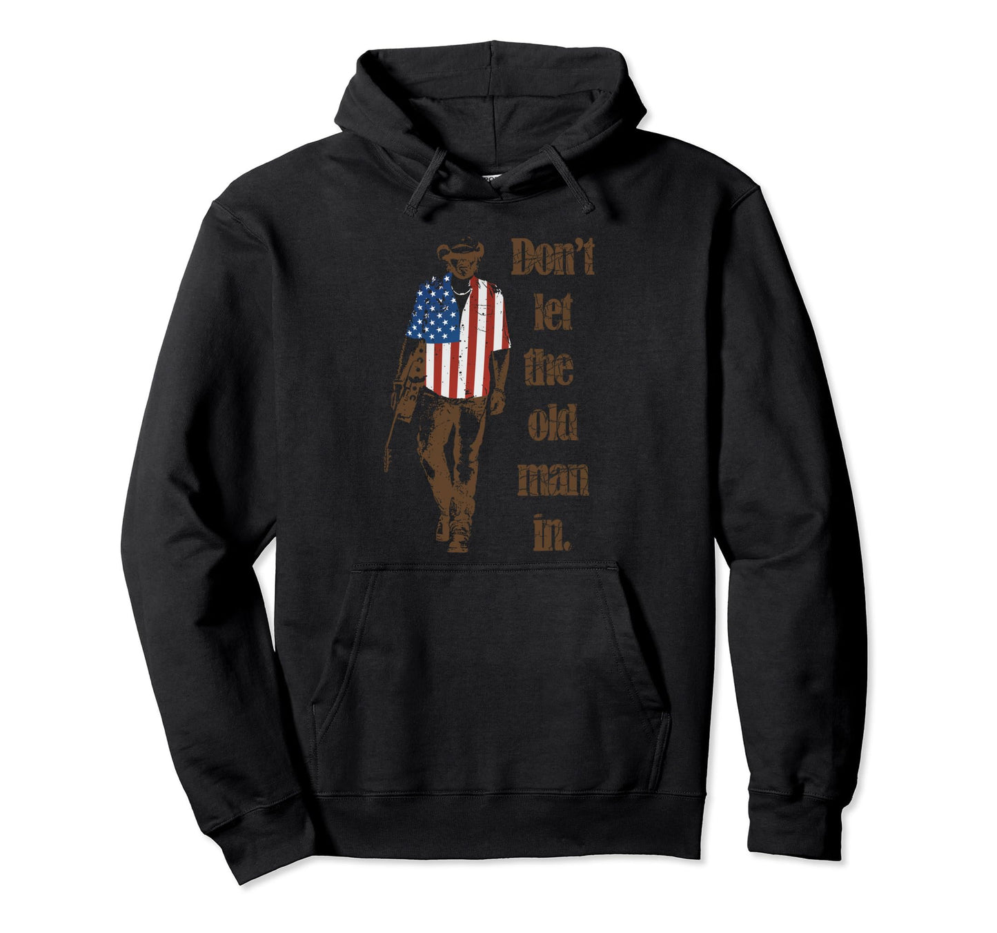 Dont Let Walking Guitar American Flag Hoodie - Custom Art Print for Adults - T-Shirt, Sweatshirt, Hoodie
