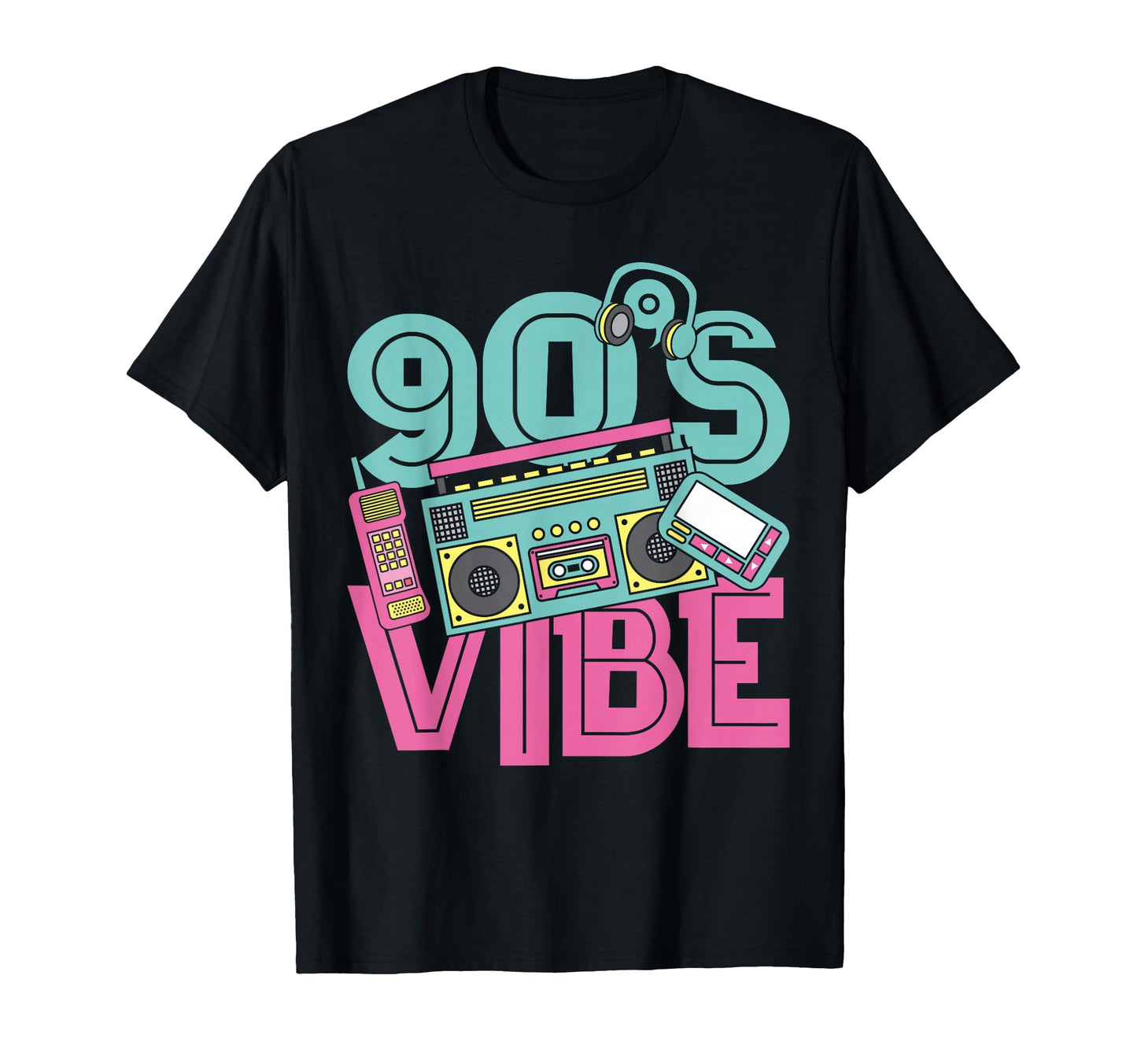 90S Vibe 1990S Music 90S Costume T-Shirt - Custom Art Print for Adults - T-Shirt, Sweatshirt, Hoodie