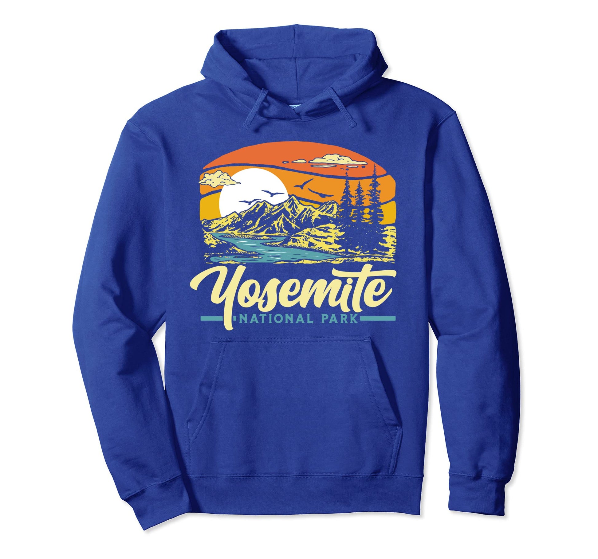 Yosemite National Park 80S California Hoodie - Novelty Apparel Unisex - T-Shirt, Sweatshirt, Hoodie