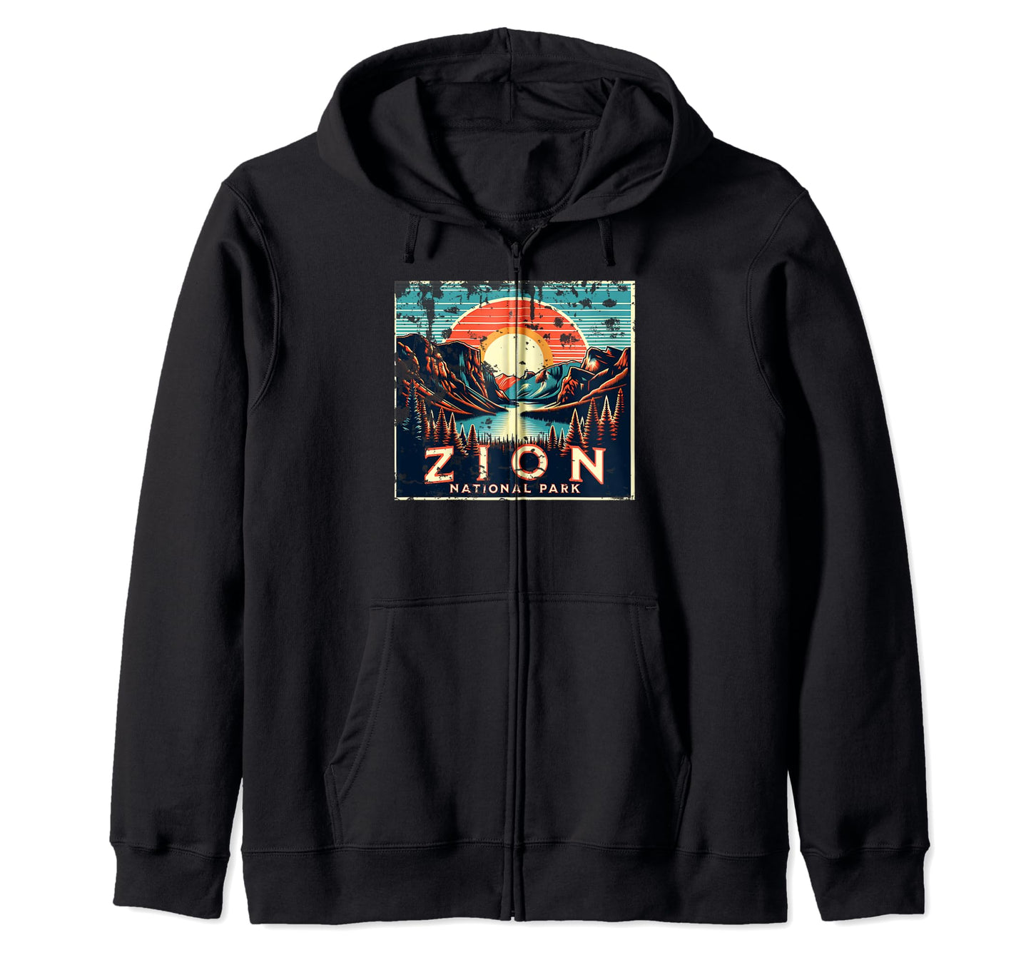 Zion National Park Utah Usa Outdoor T-Shirt - Custom Art Print Men Women - T-Shirt, Sweatshirt, Hoodie
