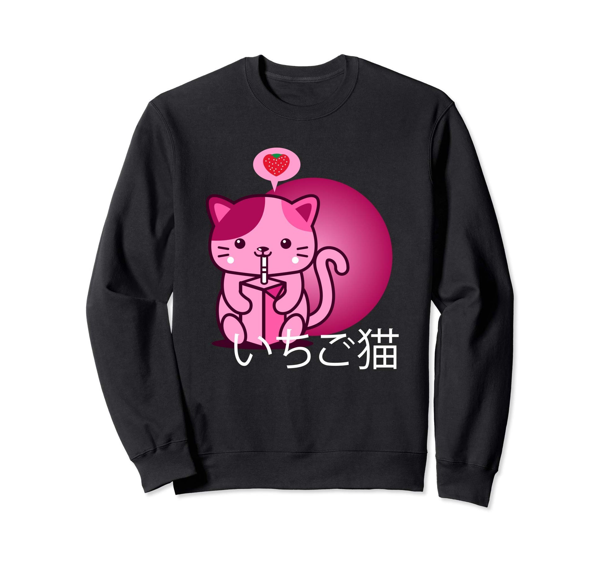 Strawberry Milk Cat 90S Japanese Sweatshirt - Streetwear Style Men Women - T-Shirt, Sweatshirt, Hoodie