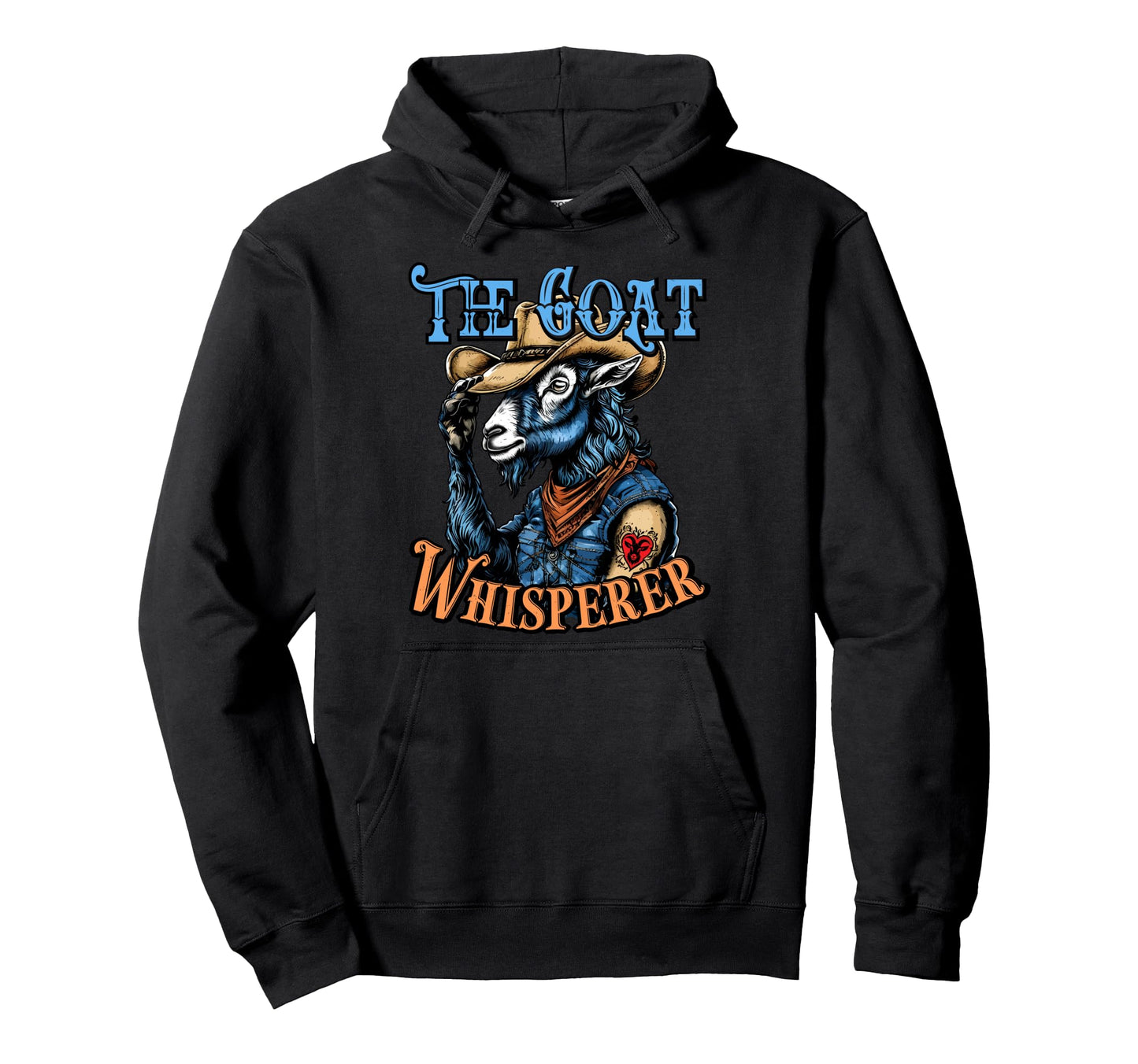 Goat Whisperer Western Cowboy Funny Hoodie - Novelty Apparel for Adults - T-Shirt, Sweatshirt, Hoodie