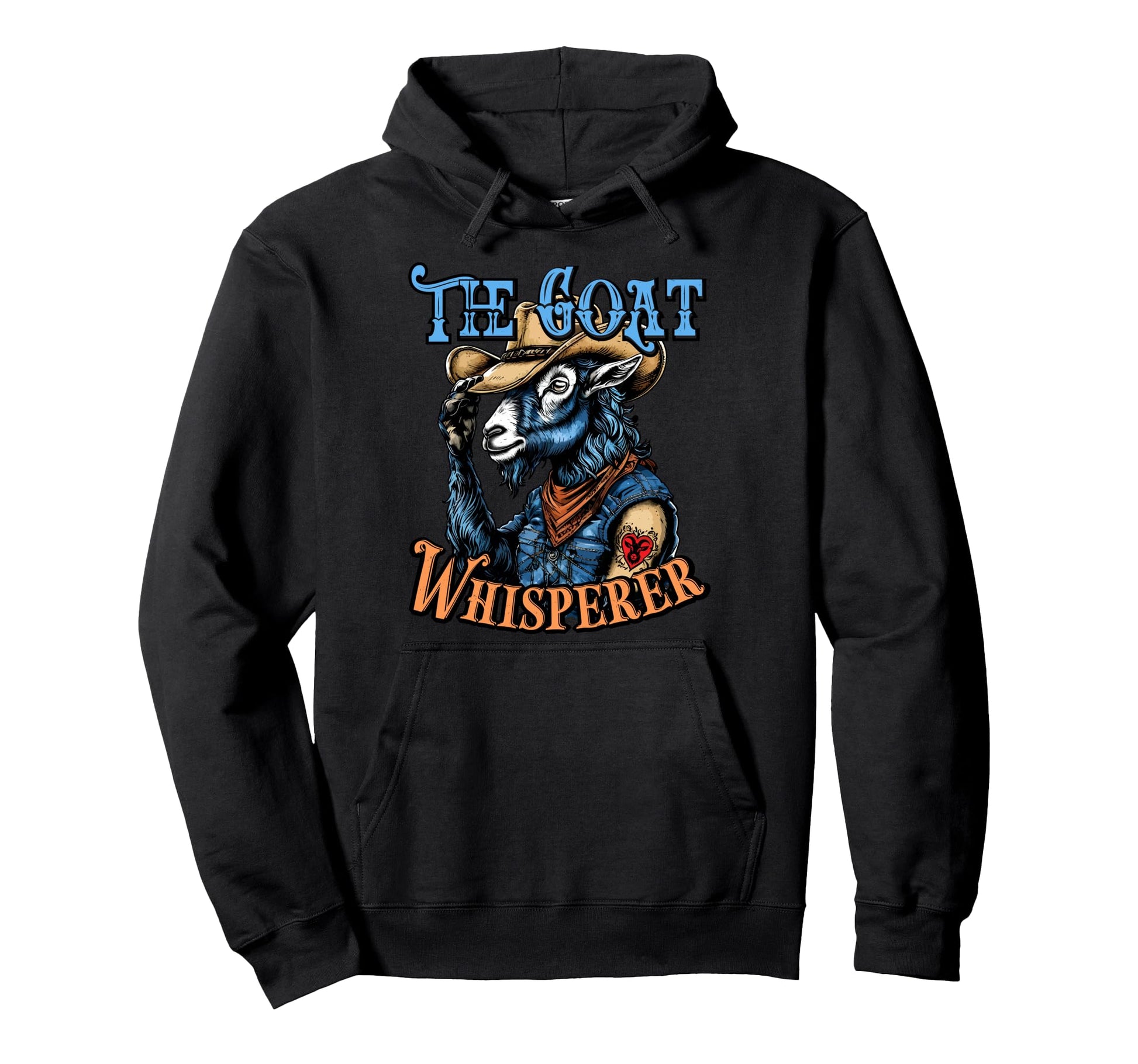 Goat Whisperer Western Cowboy Funny Hoodie - Novelty Apparel for Adults - T-Shirt, Sweatshirt, Hoodie