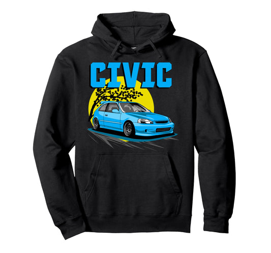 1997 Civic Eg Ek Type R Hatchback Car Hoodie - Graphic Print Men Women - T-Shirt, Sweatshirt, Hoodie