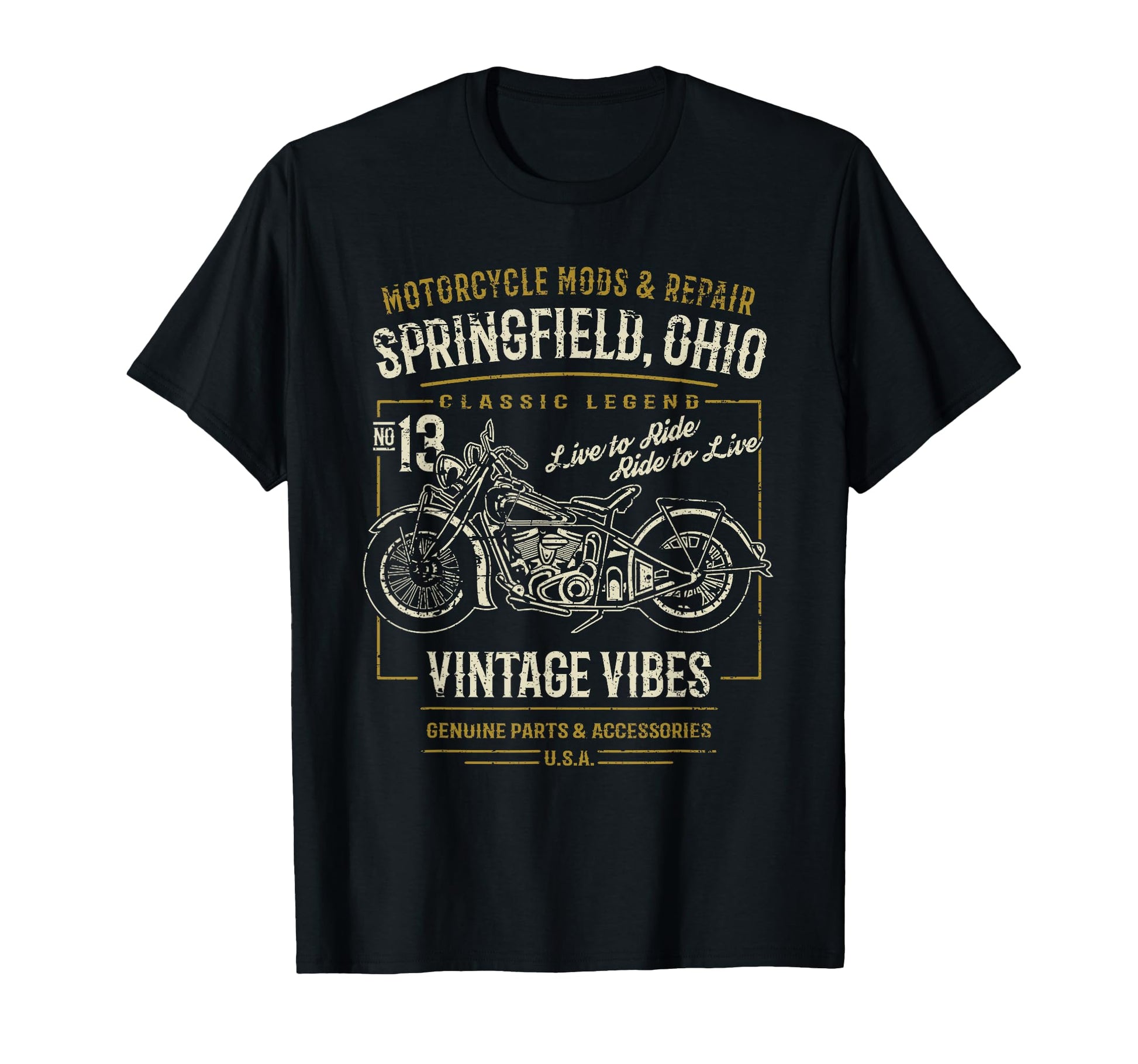 Springfield Oh Usa Motorcycle Adventure T-Shirt - Unique Graphic Men Women - T-Shirt, Sweatshirt, Hoodie