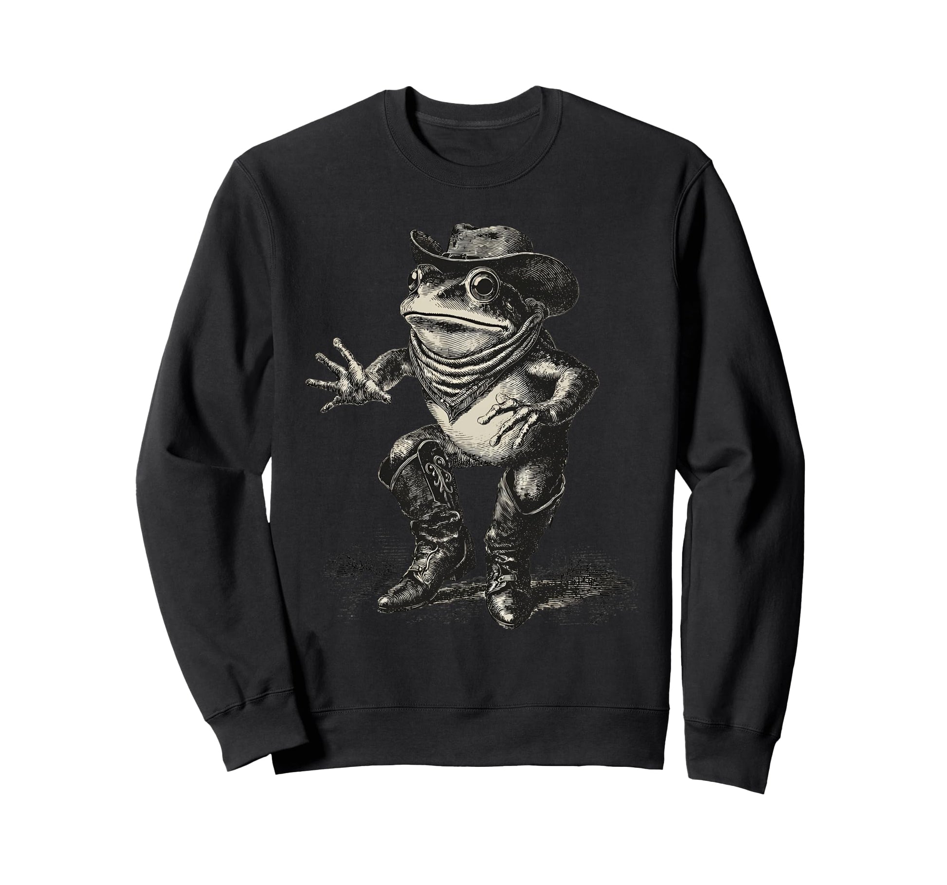 Frog Cowboy Rodeo Cowgirl Toad Sweatshirt - Fun Novelty Design Men Women - T-Shirt, Sweatshirt, Hoodie