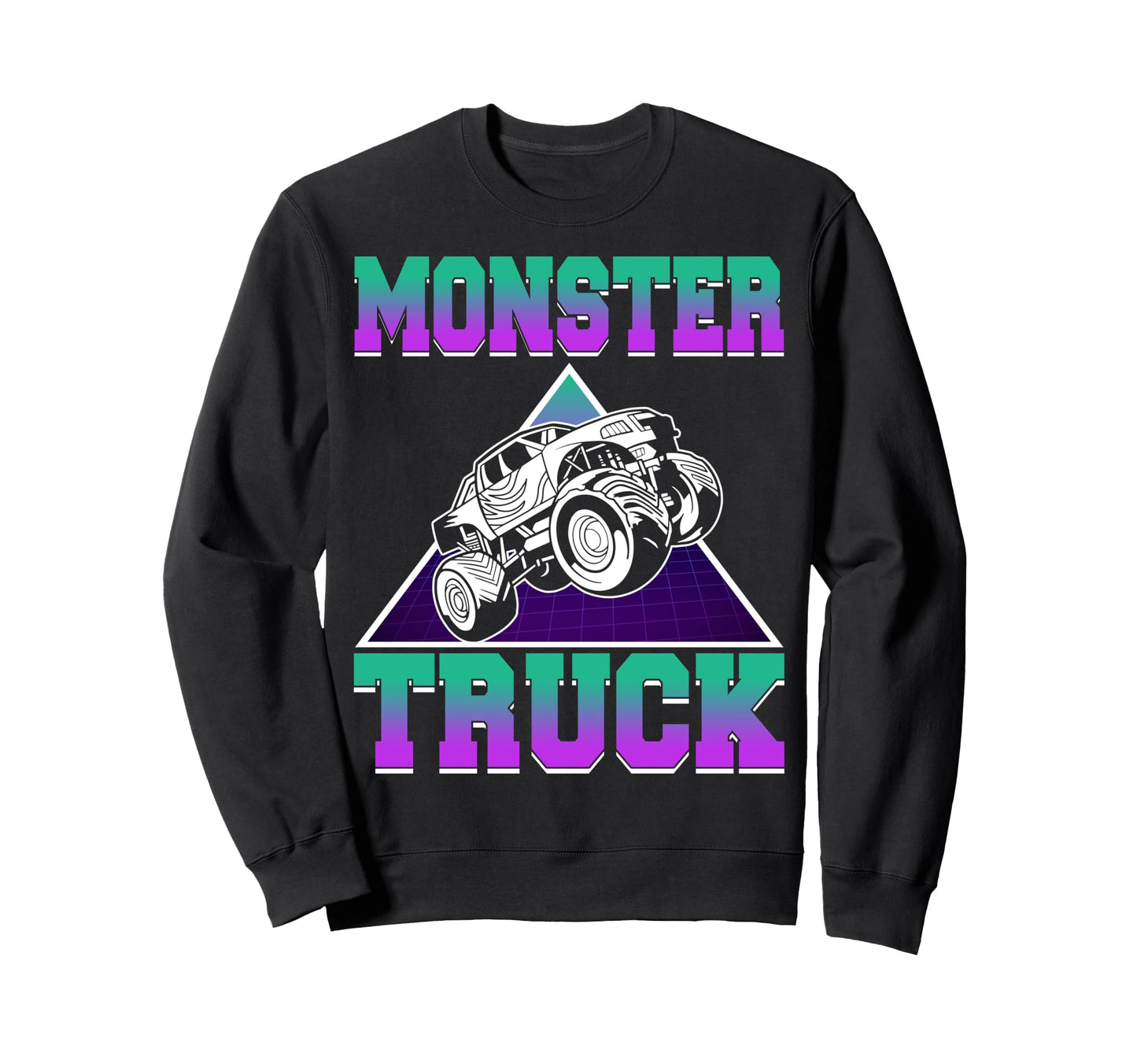 Vaporwave Aesthetic Monster Truck Sweatshirt - Novelty Apparel Unisex - T-Shirt, Sweatshirt, Hoodie
