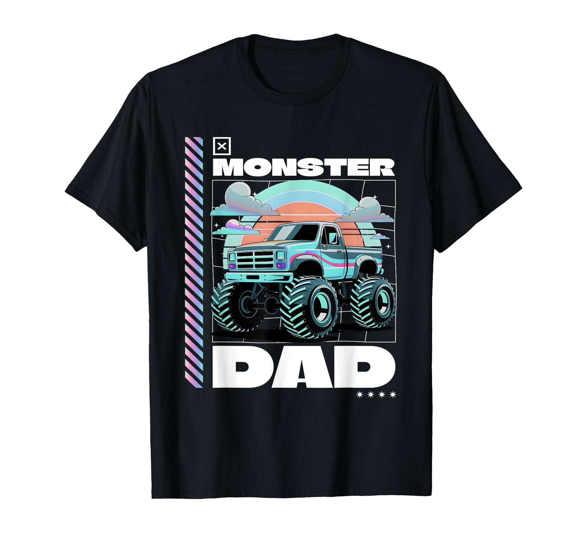 Monster Truck Dad Aesthetic Monster T-Shirt - Aesthetic Graphic for Adults - T-Shirt, Sweatshirt, Hoodie
