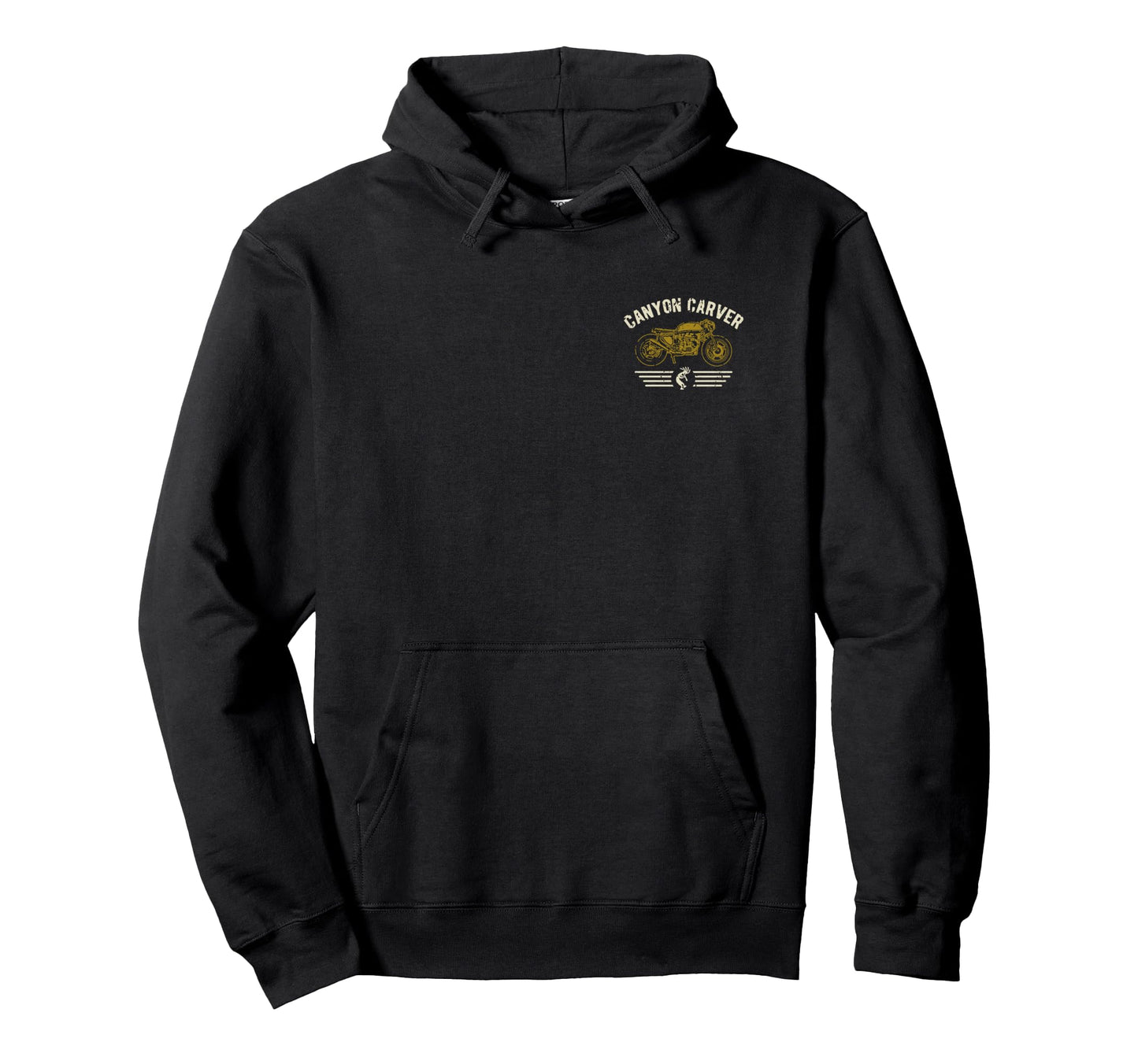 Canyon Carver Motorcycle Distressed Hoodie - Custom Art Print for Adults - T-Shirt, Sweatshirt, Hoodie