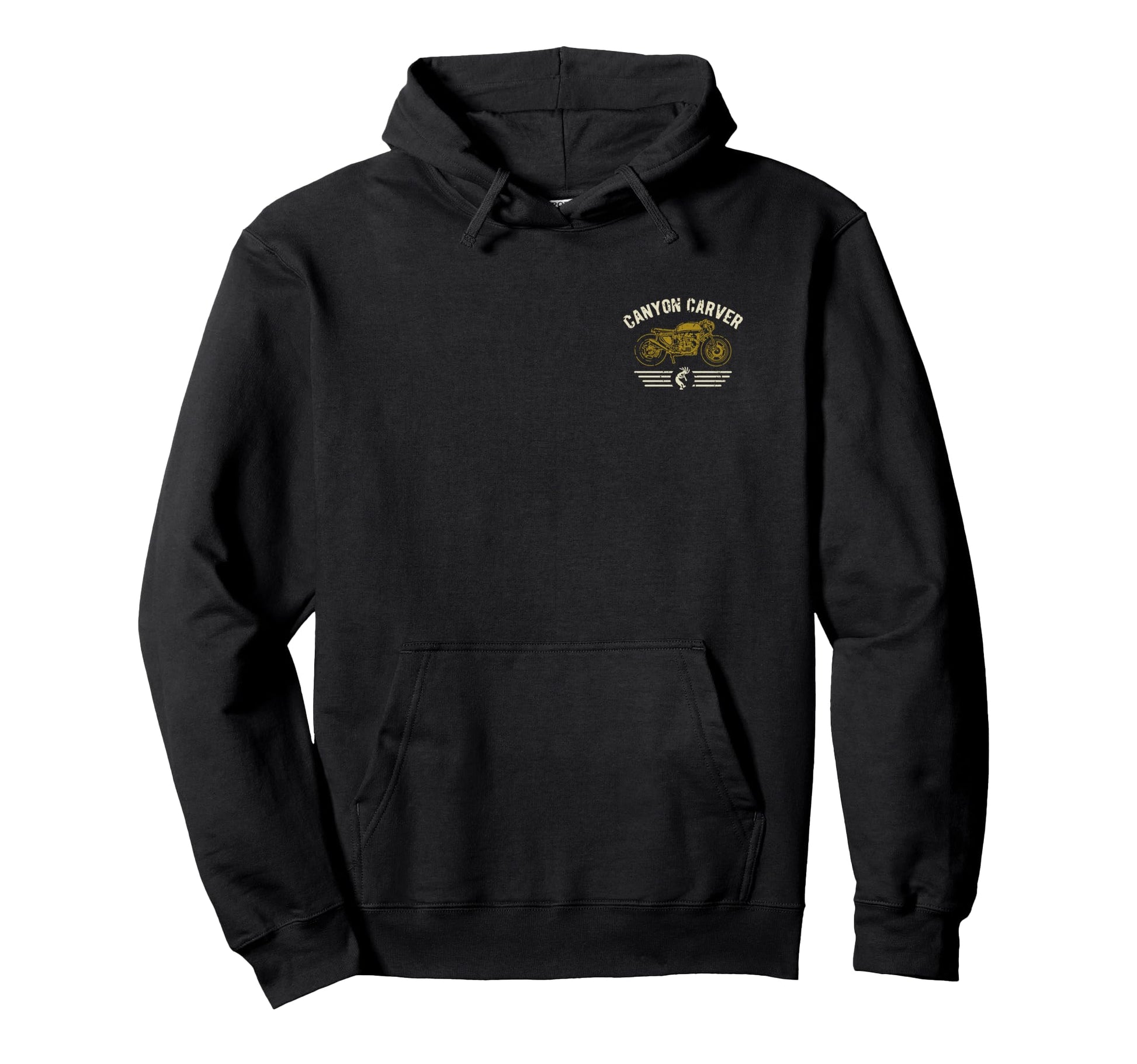 Canyon Carver Motorcycle Distressed Hoodie - Custom Art Print for Adults - T-Shirt, Sweatshirt, Hoodie