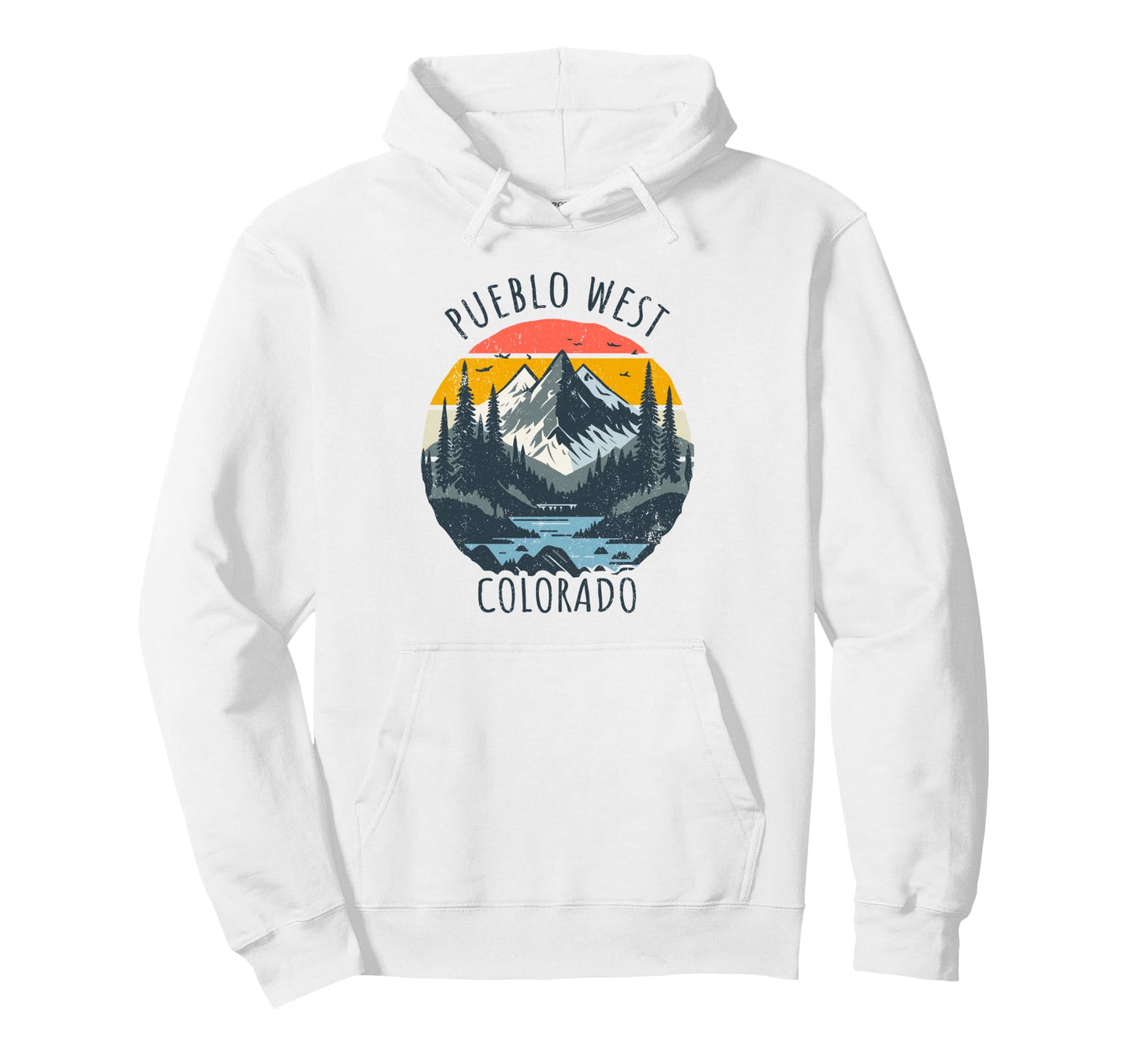Pueblo West Colorado Usa Mountain Hoodie - Aesthetic Graphic for Adults - T-Shirt, Sweatshirt, Hoodie