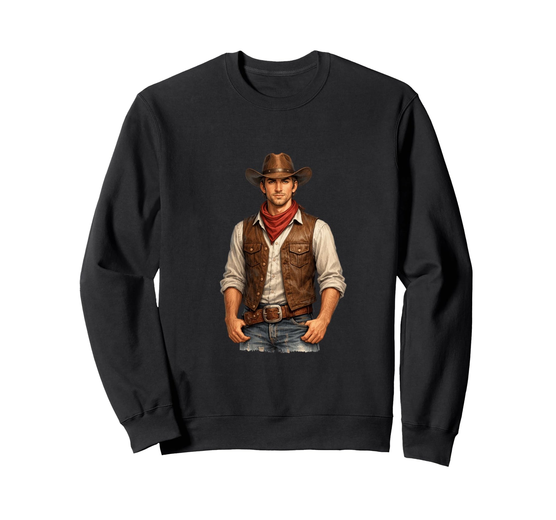 Western Cowboy Spirit Ranch Sweatshirt - Unique Graphic for Adults - T-Shirt, Sweatshirt, Hoodie