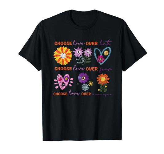 Boho Mental Health Choose Love Over T-Shirt - Novelty Apparel for Adults - T-Shirt, Sweatshirt, Hoodie