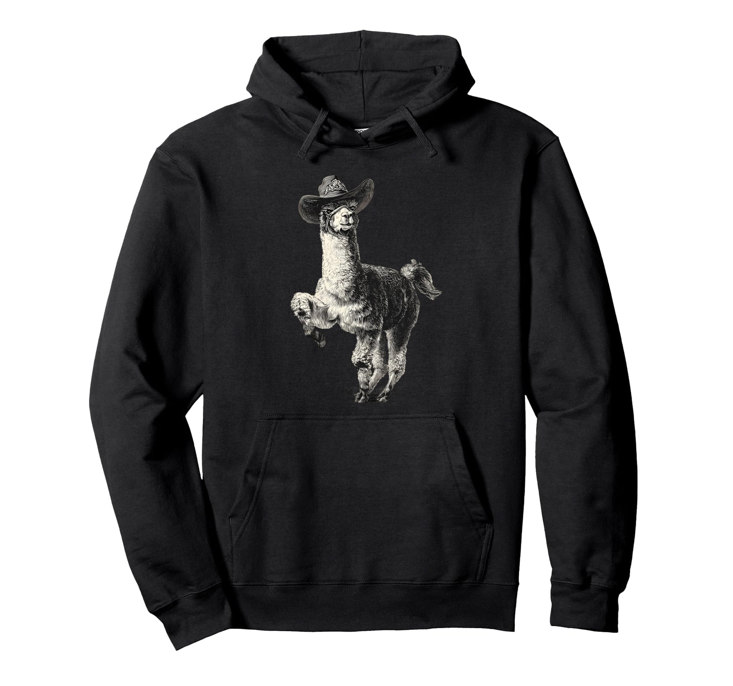 Country Cowboy Alpaca Rodeo Cowgirl Hoodie - Fun Novelty Design for Adults - T-Shirt, Sweatshirt, Hoodie