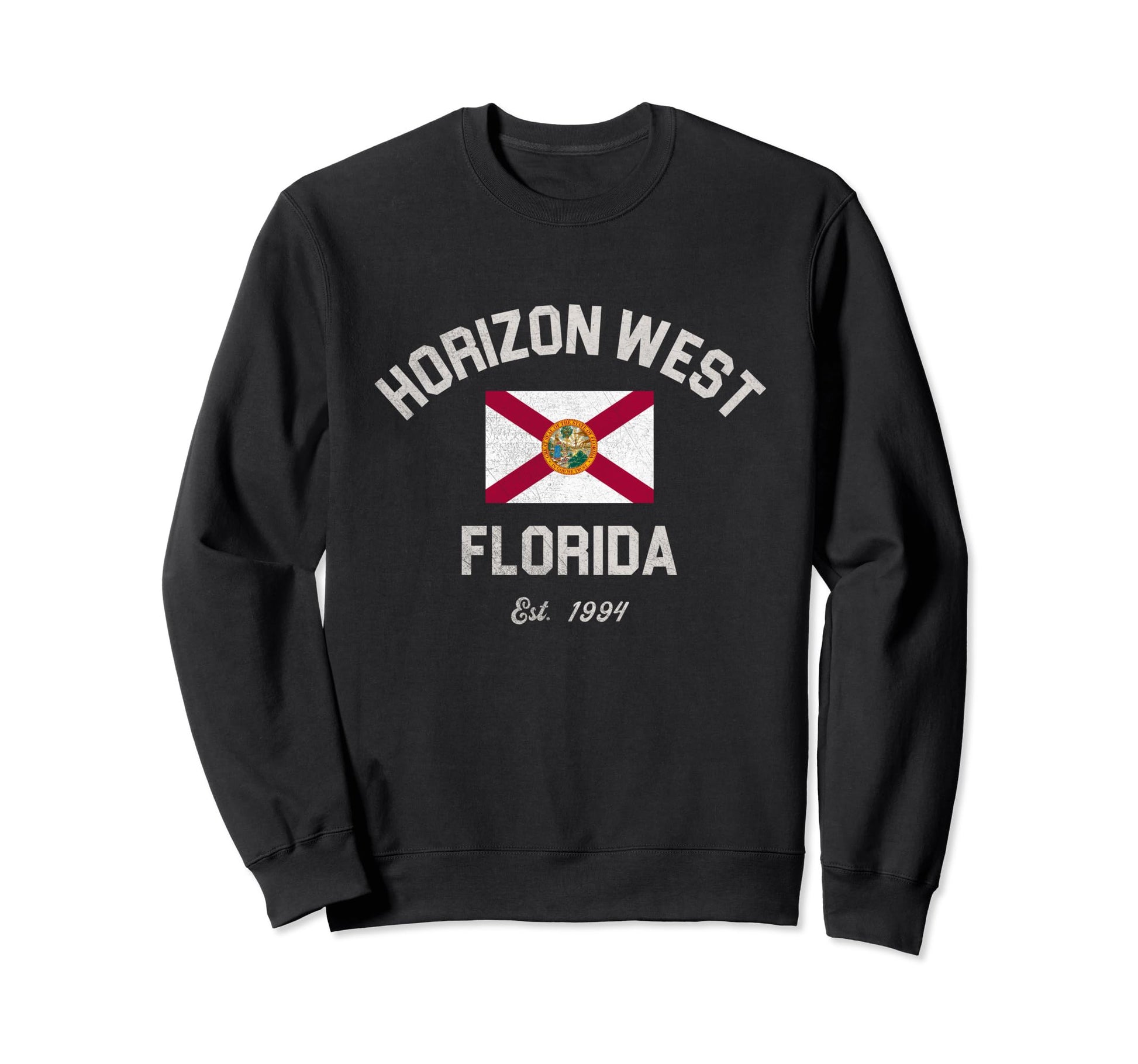 Horizon West Florida Fl Flag Sweatshirt - Trendy Graphic Unisex - T-Shirt, Sweatshirt, Hoodie