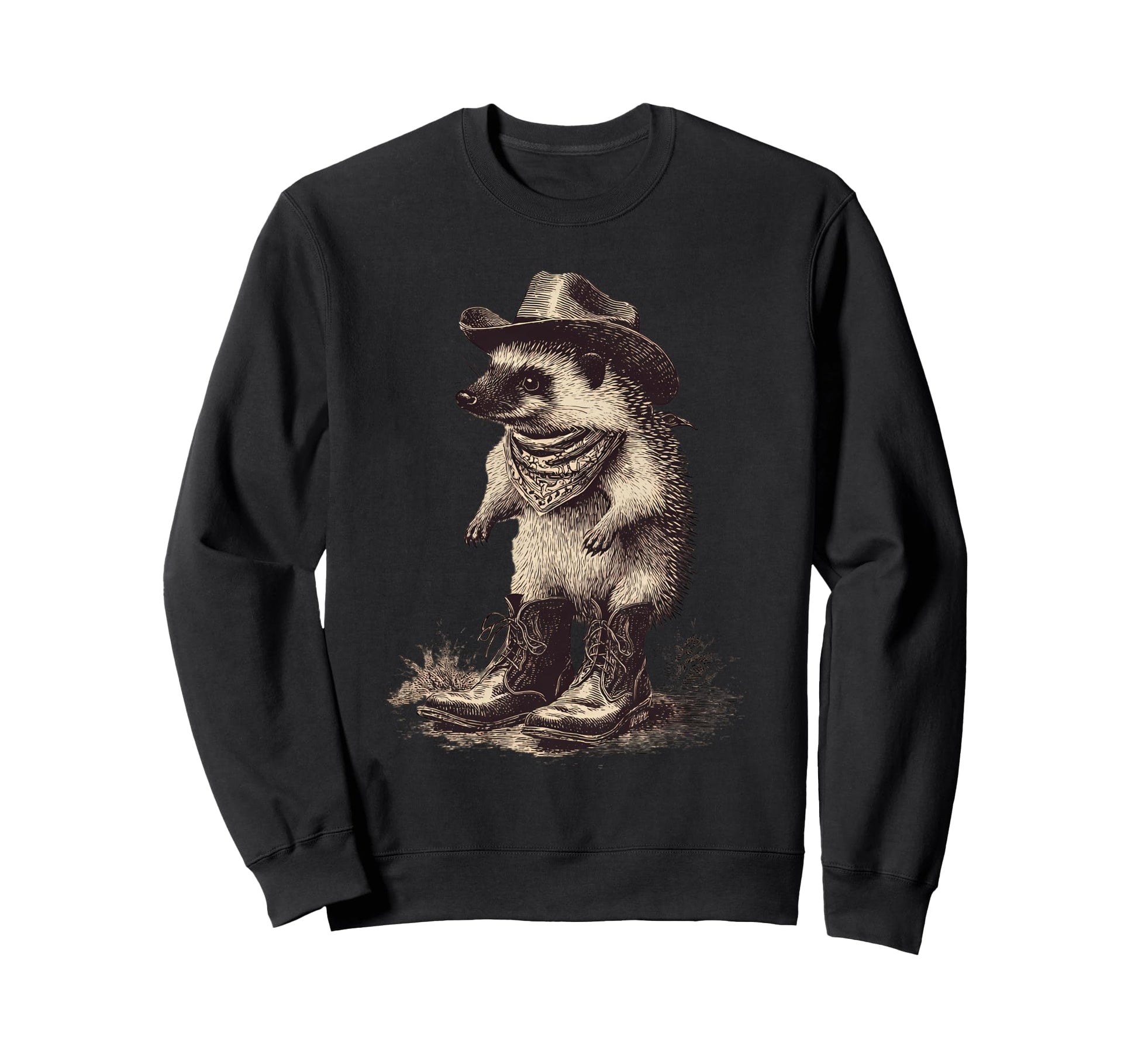 Hedgehog Cowboy Rodeo Cowgirl Sweatshirt - Trendy Graphic Men Women - T-Shirt, Sweatshirt, Hoodie