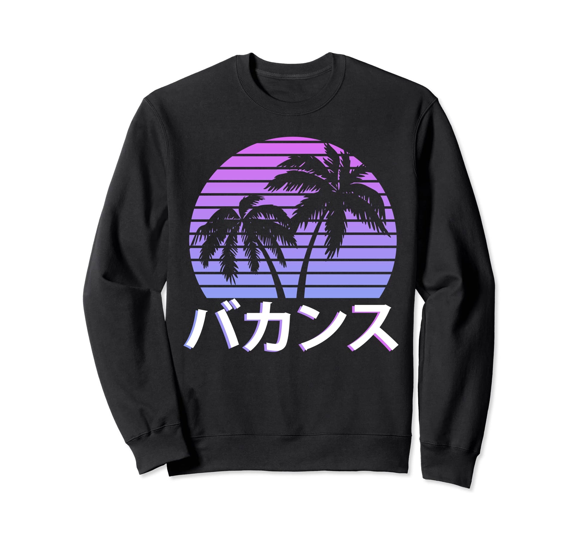 Vaporwave Aesthetic Tropical Tree Sweatshirt - Trendy Graphic for Adults - T-Shirt, Sweatshirt, Hoodie