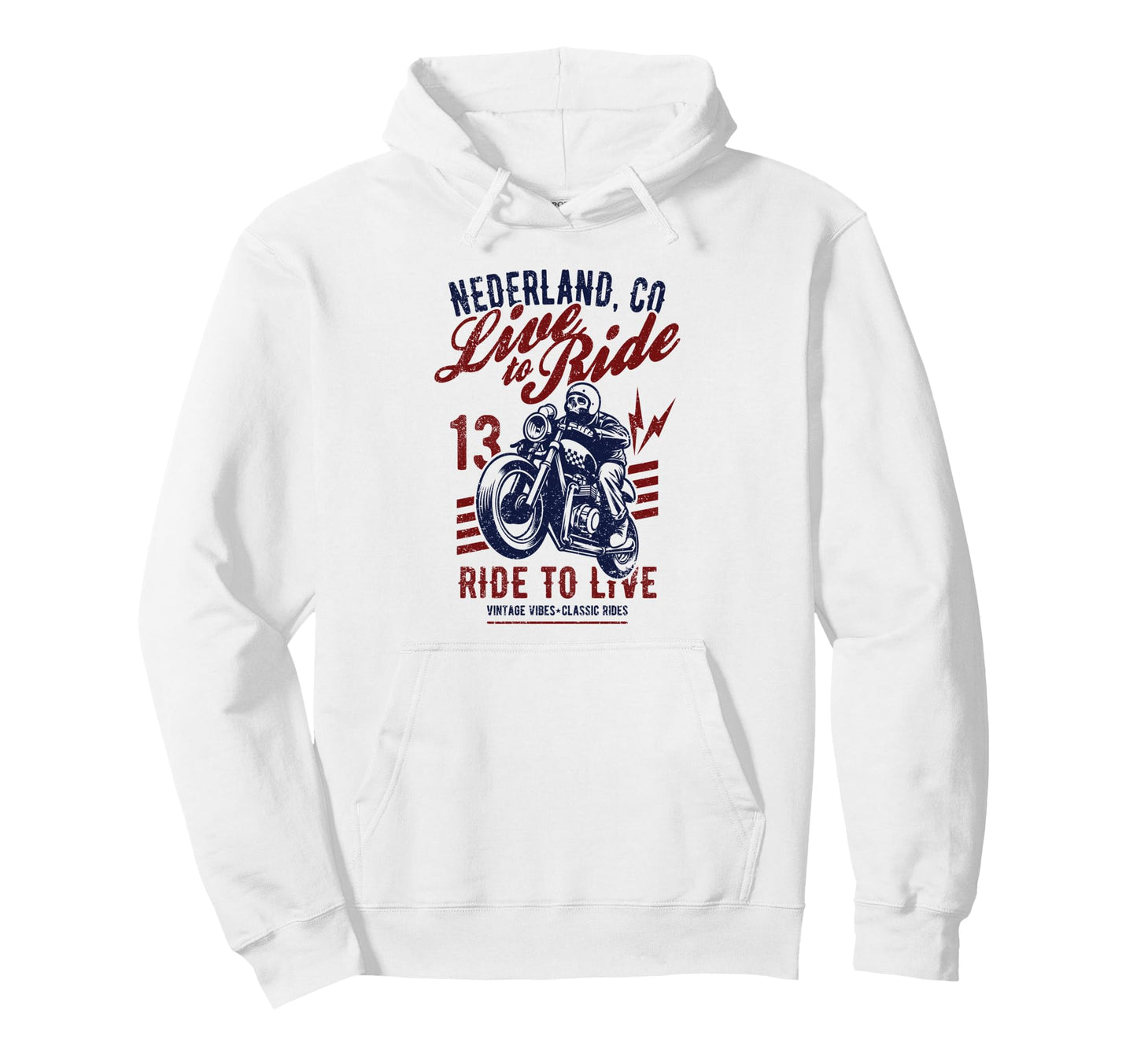 Nederland Colorado Usa Motorcycle Hoodie - Aesthetic Graphic for Adults - T-Shirt, Sweatshirt, Hoodie
